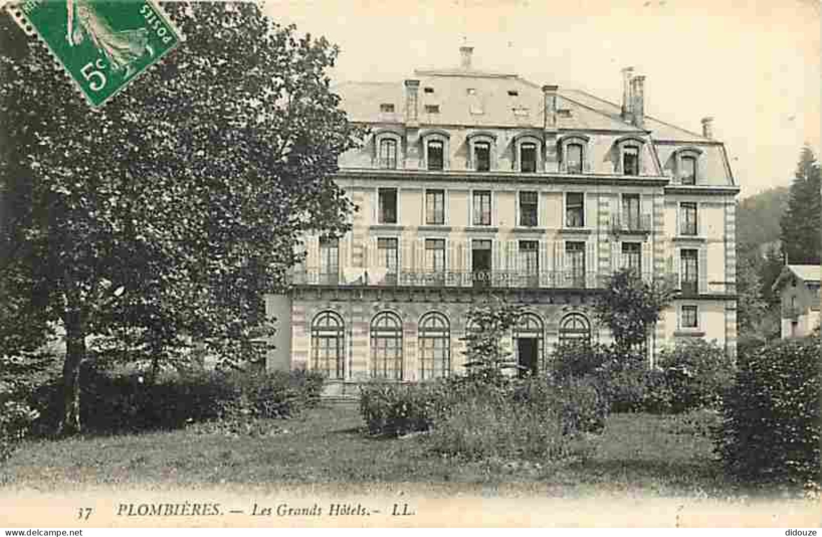 88 - Plombières Les Bains - Les Grands Hotels - Oblitération Ronde De 1912 - CPA - Voir Scans Recto-Verso - Plombieres Les Bains