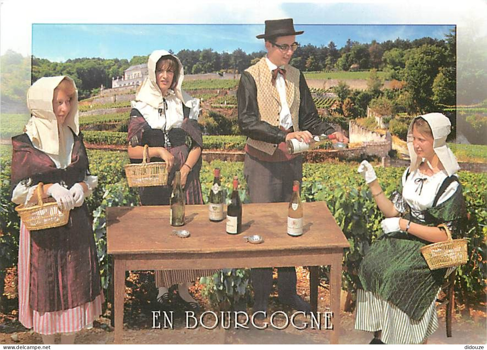 Vignes - Bourgogne - Bouteille De Vin - Folklore - CPM - Carte Neuve - Voir Scans Recto-Verso - Vignes