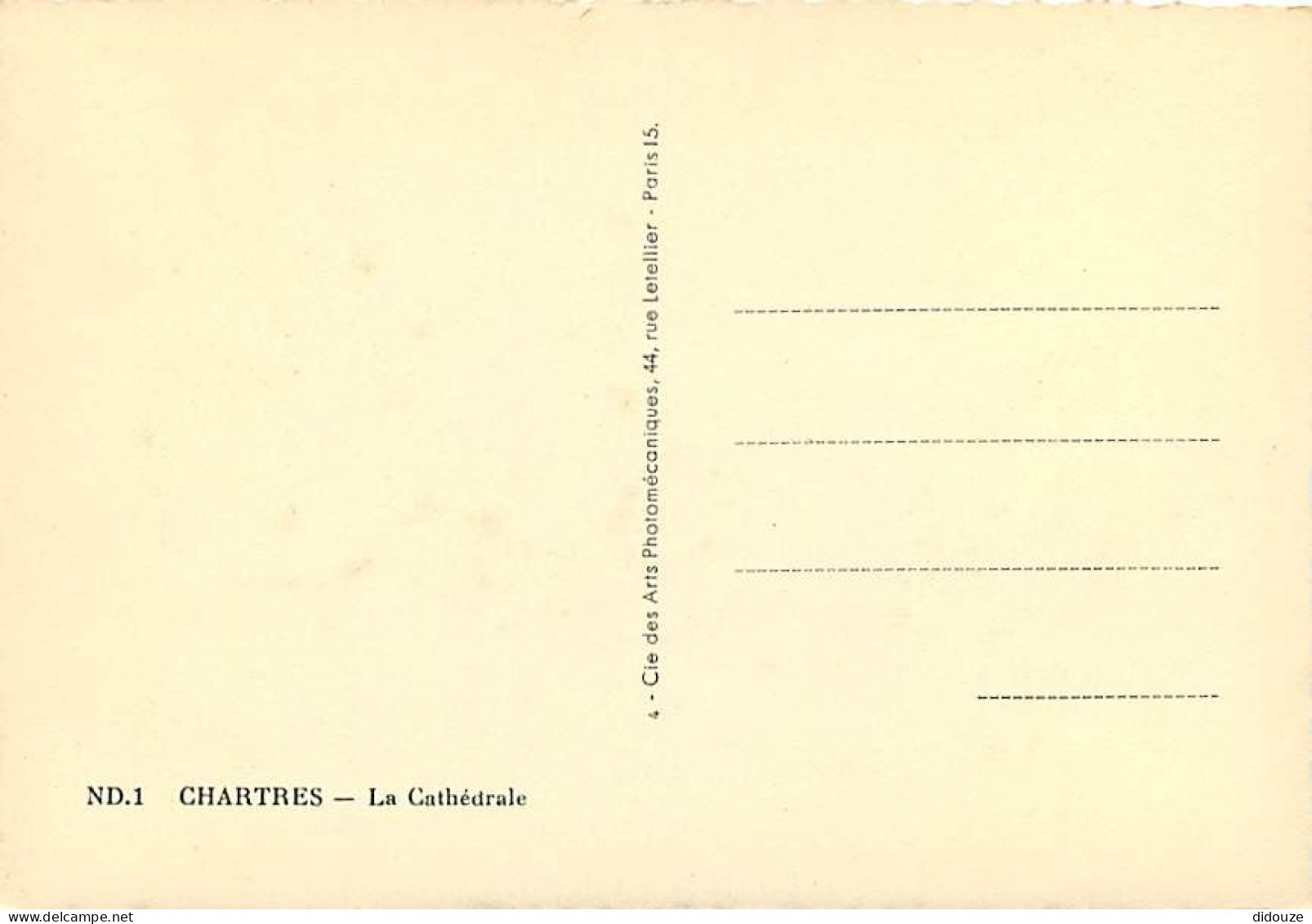28 - Chartres - La Cathédrale - Carte Dentelée - CPSM Grand Format - Voir Scans Recto-Verso - Chartres