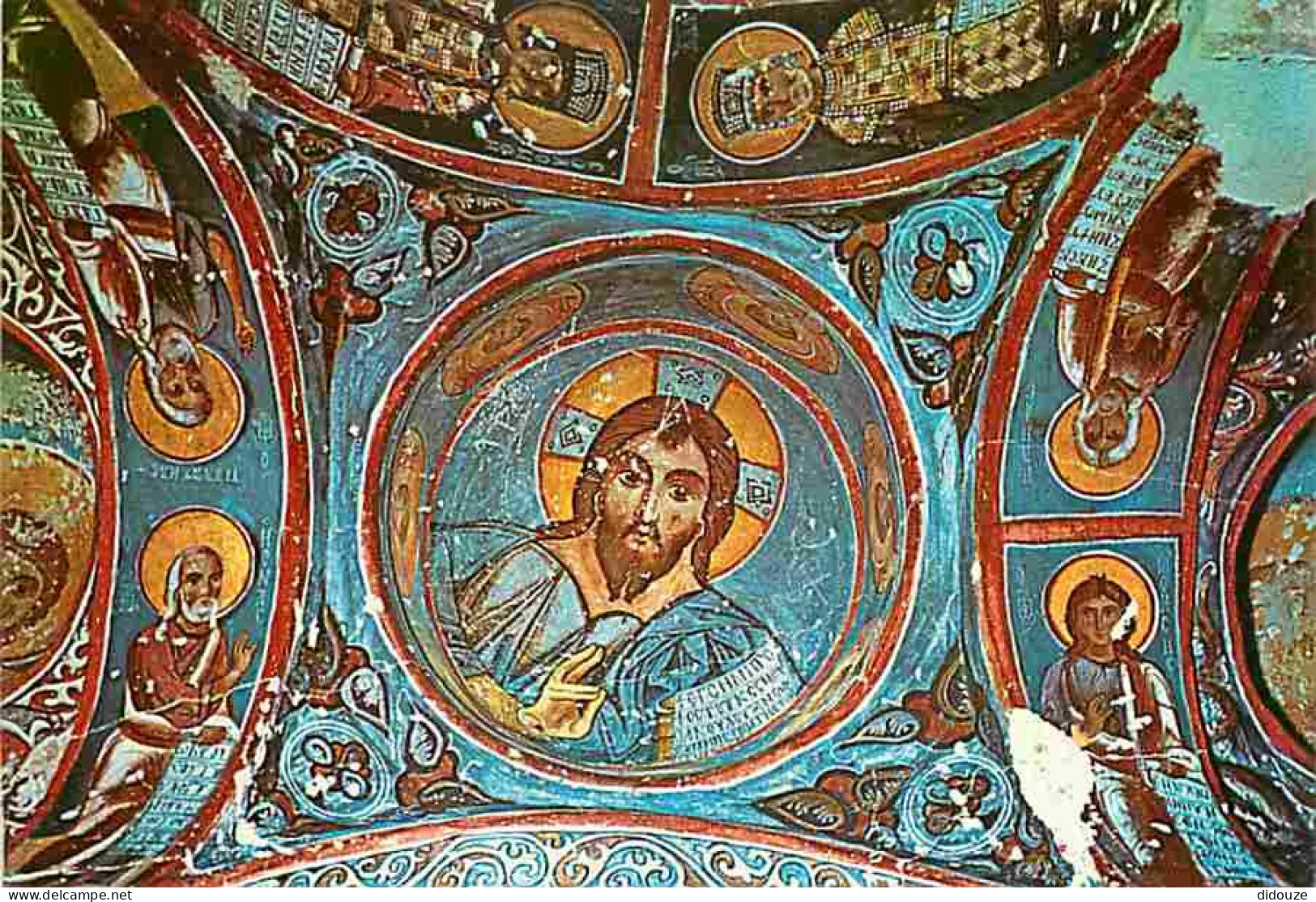 Art - Peinture Religieuse - Turkey - Nevsehir - Christ Pantocrator - Fresque Byzantine De L'Eglise Sombre - Carte Neuve  - Tableaux, Vitraux Et Statues