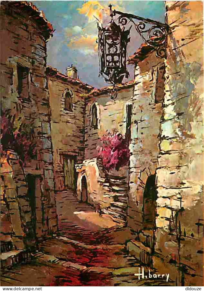 Art - Peinture - H Barry - En Provence - Vieille Rue De Village - CPM - Voir Scans Recto-Verso - Malerei & Gemälde