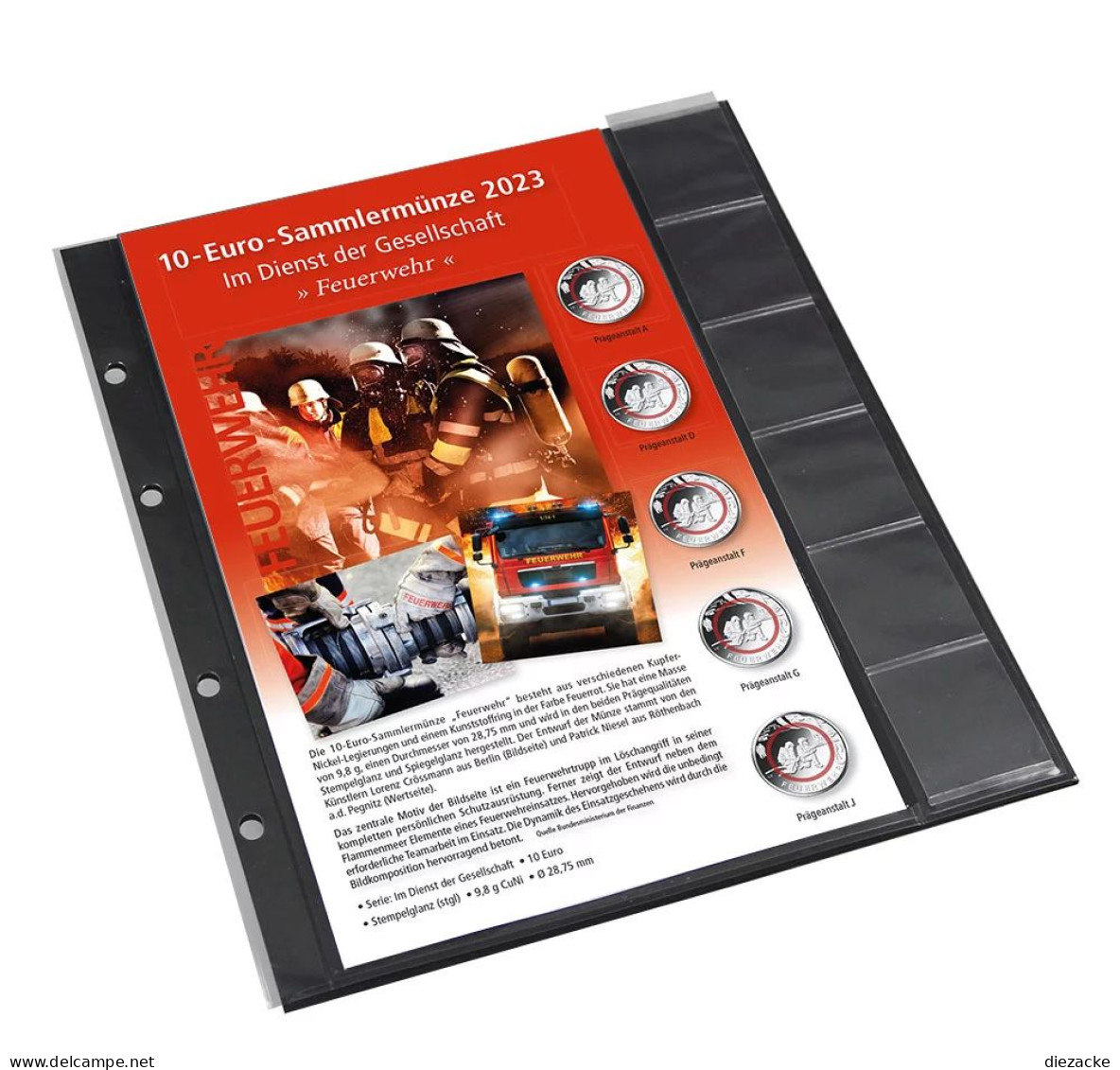 Safe Premium Nachtragsblatt "Feuerwehr" Nr. 7377-2 Neu - Material