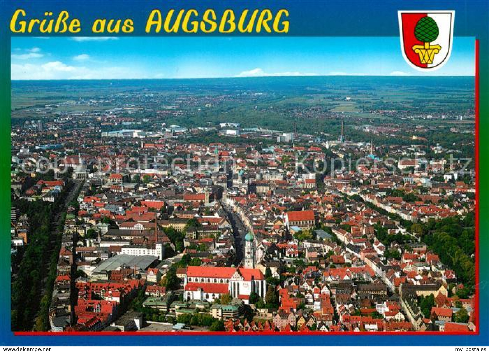 73255007 Augsburg Altstadt Fliegeraufnahme Augsburg - Augsburg