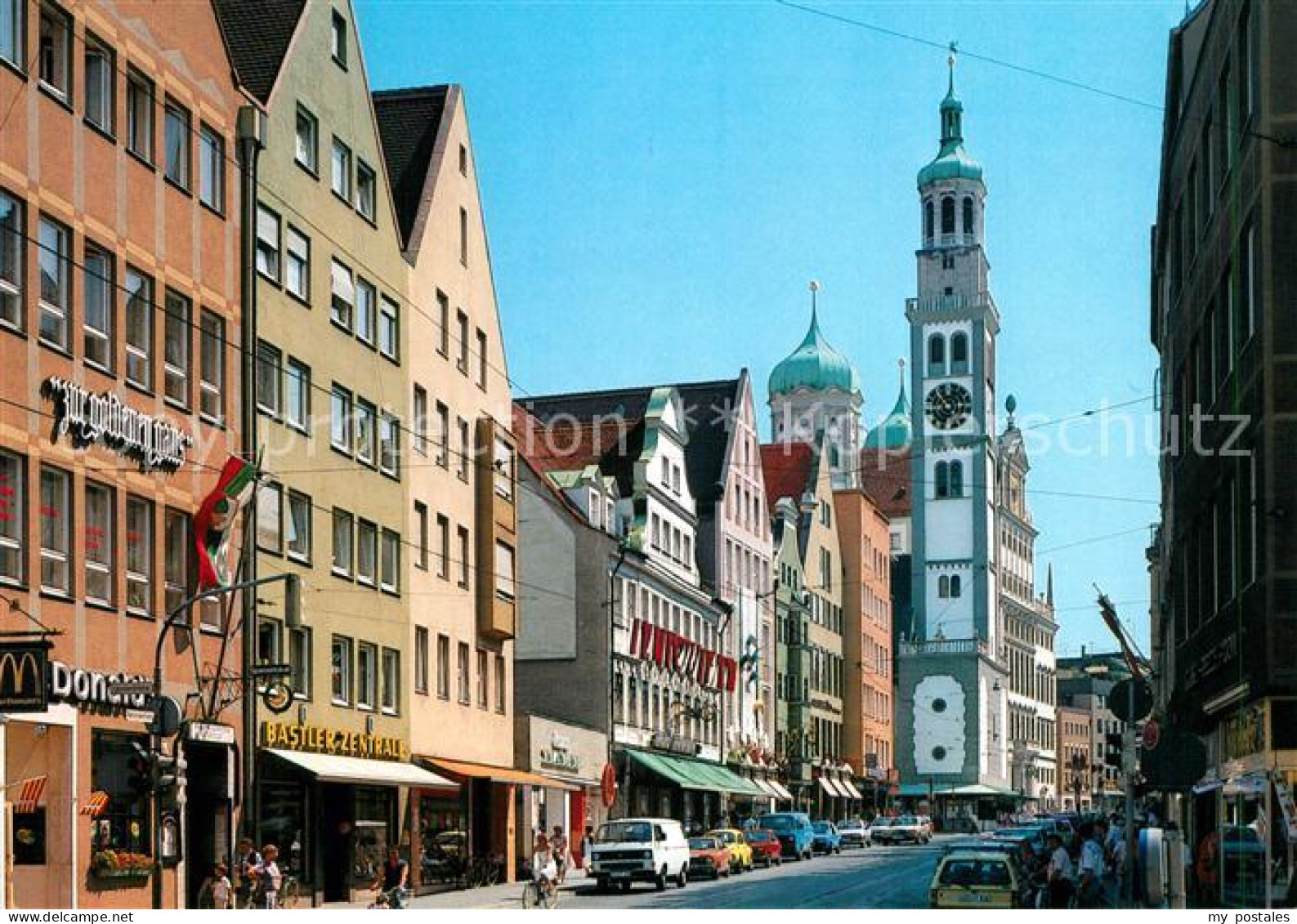 73255004 Augsburg Karolinenstrasse Perlachturm Rathaus Augsburg - Augsburg