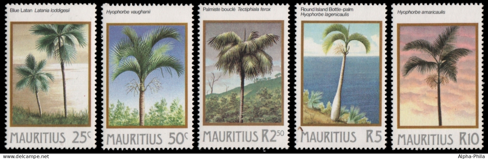 Mauritius 1984 - Mi-Nr. 587-591 ** - MNH - Palmen / Palm Trees - Mauritius (1968-...)