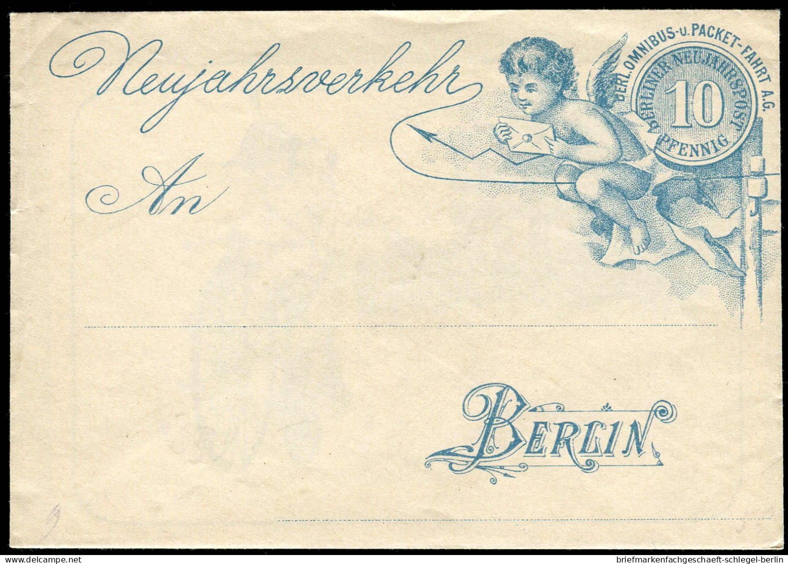 Deutsches Reich Stadtpost, 1886, Brief - Postes Privées & Locales