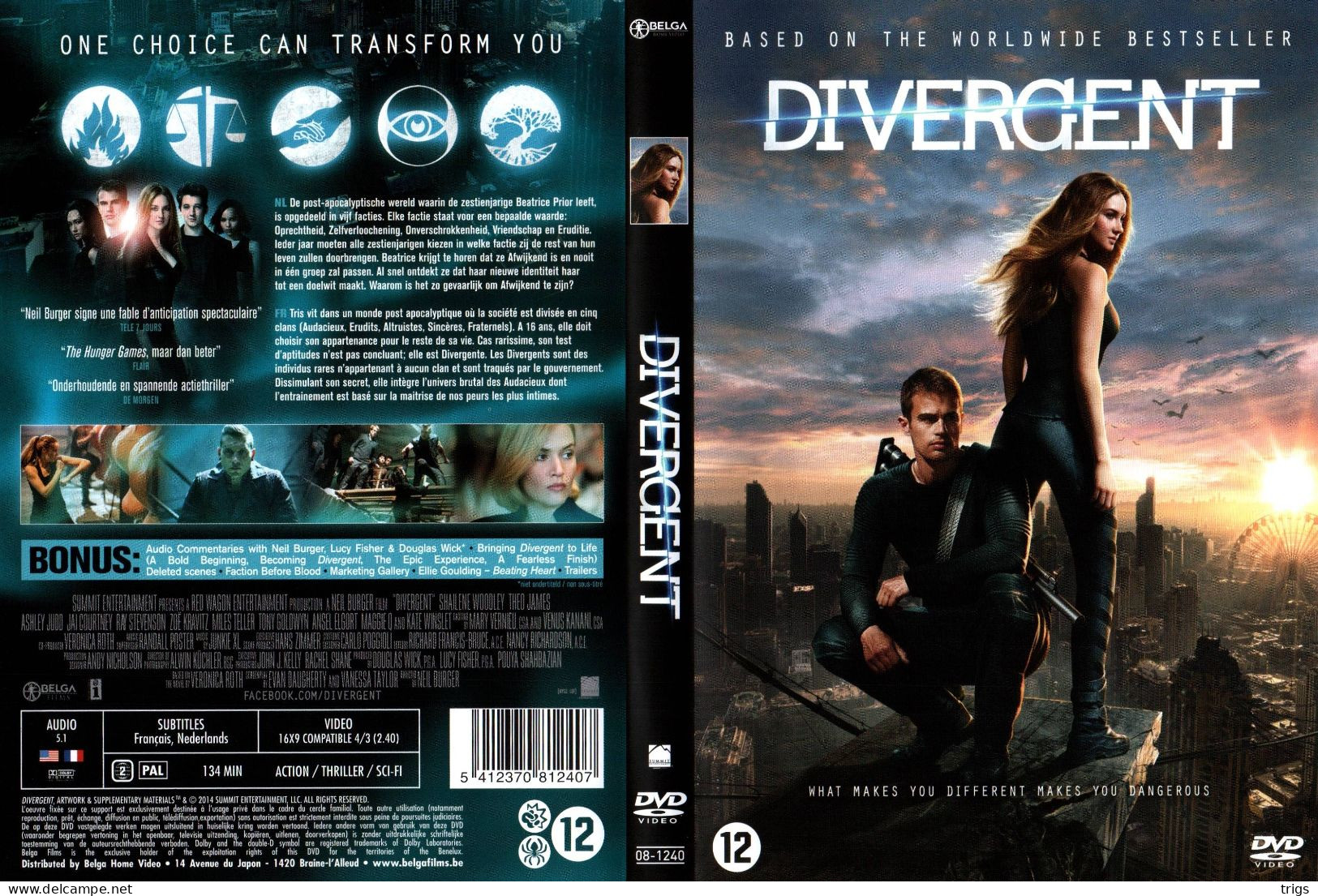 DVD - Divergent - Action, Adventure