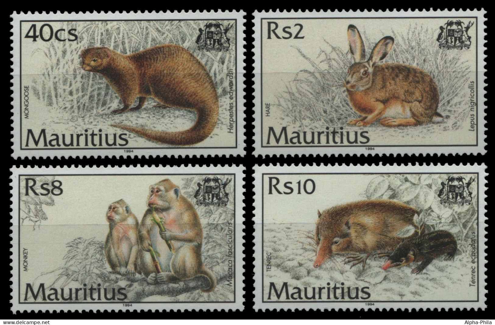 Mauritius 1994 - Mi-Nr. 773-776 ** - MNH - Wildtiere / Wild Animals - Mauritius (1968-...)