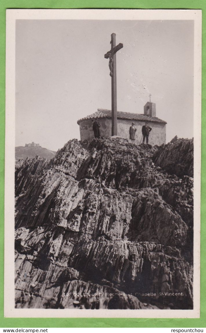 Belle CPSM COLLIOURE Rochers Et Chapelle Saint Vincent 66 Pyrénées Orientales - Collioure