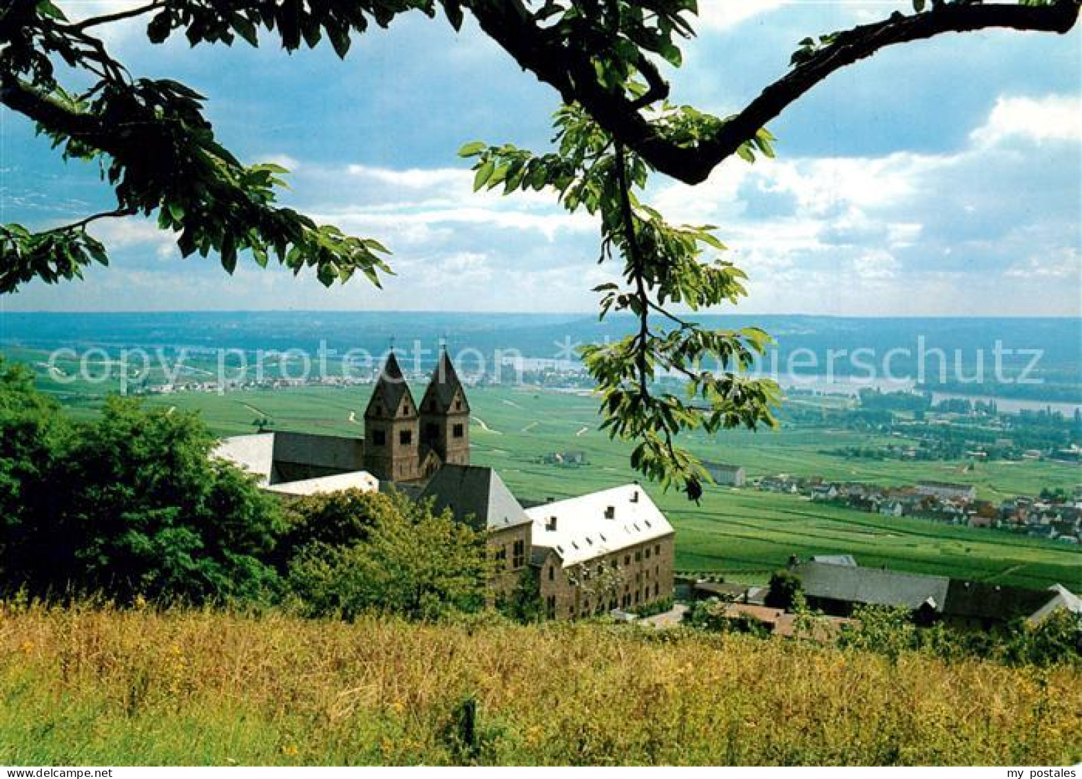 73254853 Eibingen Abtei St Hildegard Kloster Kirche Blick Ins Rheintal Eibingen - Ruedesheim A. Rh.