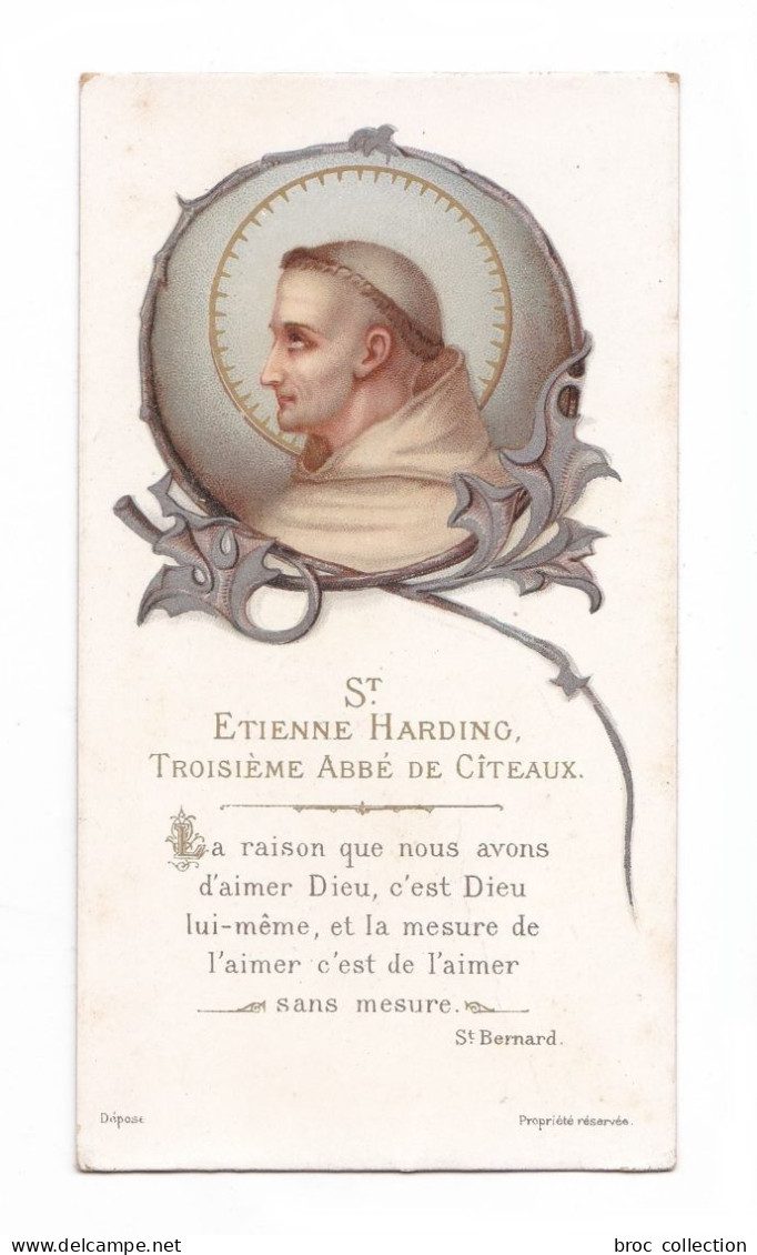 Saint Étienne Harding, Troisième Abbé De Citeaux, VIIIe Centenaire De Saint Bernard, Fontaines-lès-Dijon, 1891 - Devotion Images