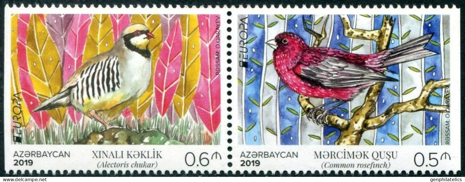 AZERBAIJAN 2019 Europa CEPT. National Birds - Fine Set MNH - Azerbaiján