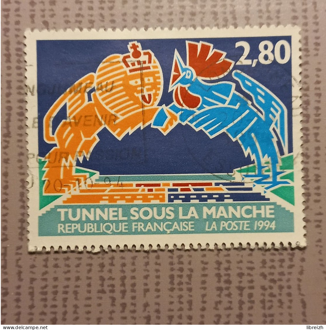 Tunnel Sous La Manche  N° 2880  Année 1994 - Usados