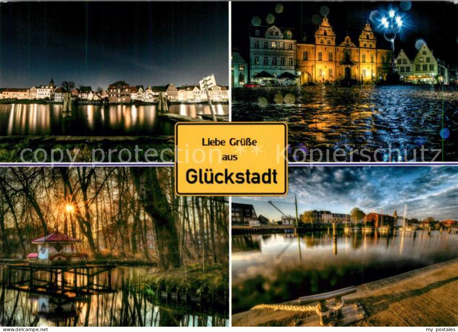 73254062 Glueckstadt Stadtpanoramen Nachtaufnahme Glueckstadt - Glückstadt