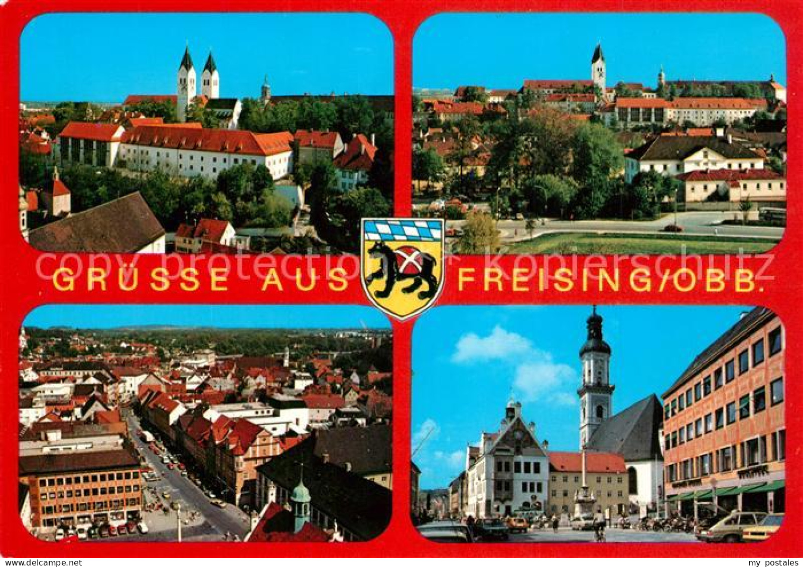 73253986 Freising Oberbayern Ortsansicht Kirche Marktplatz Freising Oberbayern - Freising