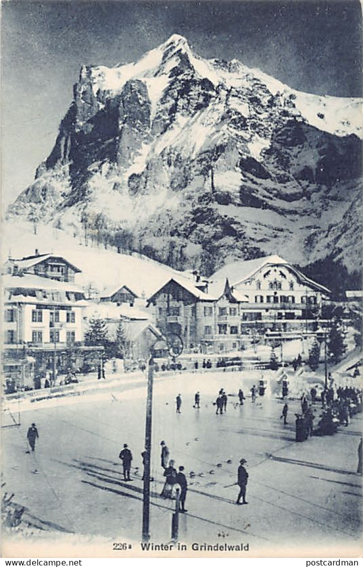 Schweiz - Grindelwald (BE ) Winter - Curling - Verlag Schild Bichsel 226a - Grindelwald