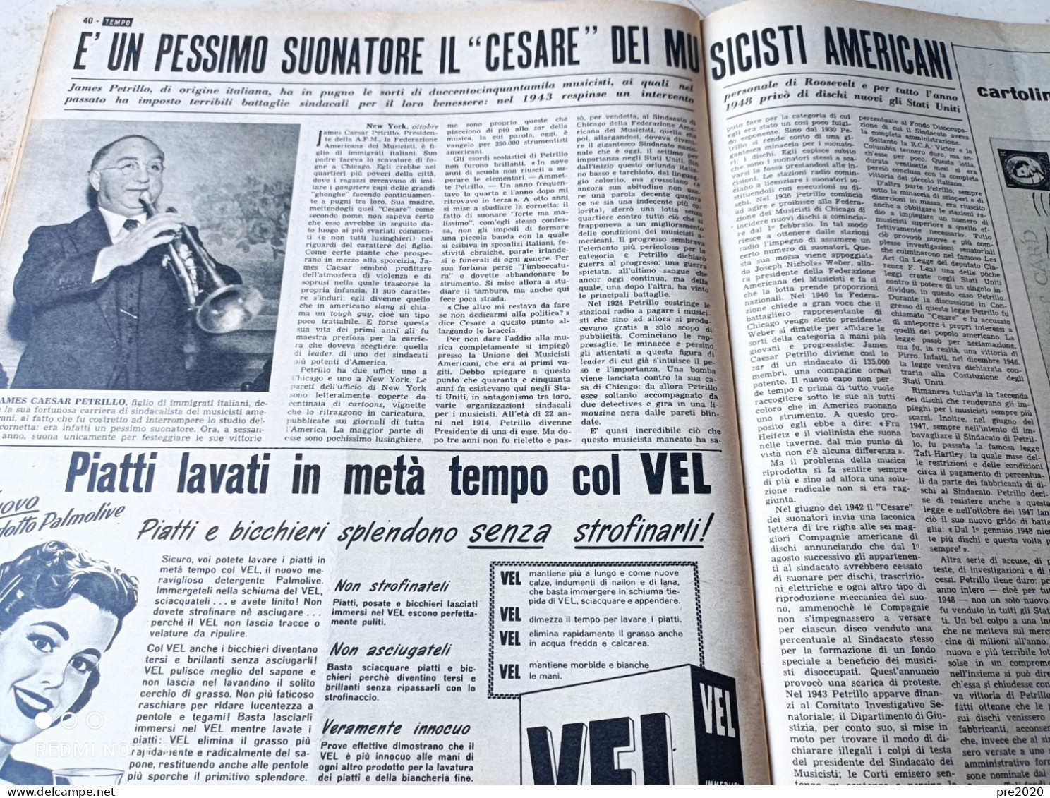 TEMPO 1953 CORRADO ALVARO POGGETTO SAN PIETRO IN CASALE JAMES PETRILLO PABLO PICASSO LUCIANO EMMER - Other & Unclassified