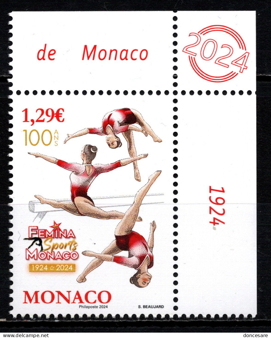 MONACO 2024 - CENTENAIRE DU FEMINA SPORTS DE MONACO - NEUF ** - Unused Stamps