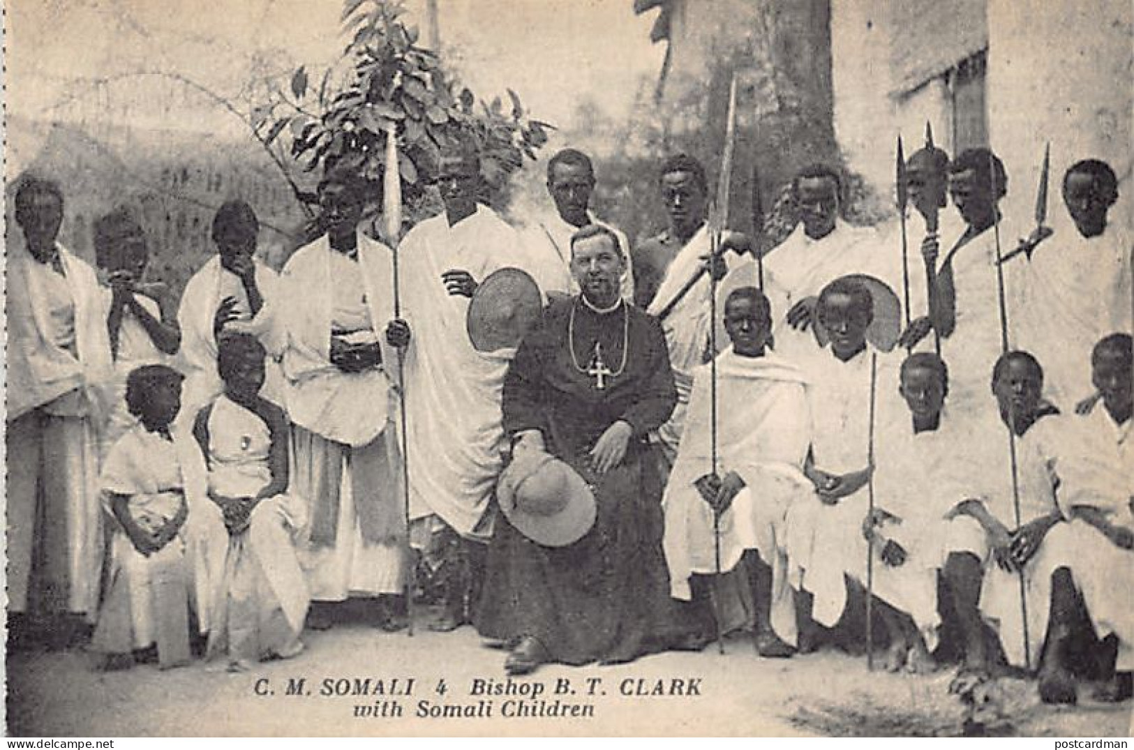 Somalia - Bishop B. T. Clark With Somali Children - Publ. Catholic Mission Of Somaliland 4 - Somalie