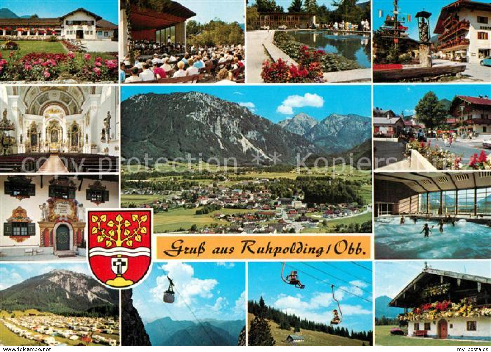 73253475 Ruhpolding Kurhaus Pfarrkirche Rathhaus Campingplatz Kurkonzert Kurpark - Ruhpolding