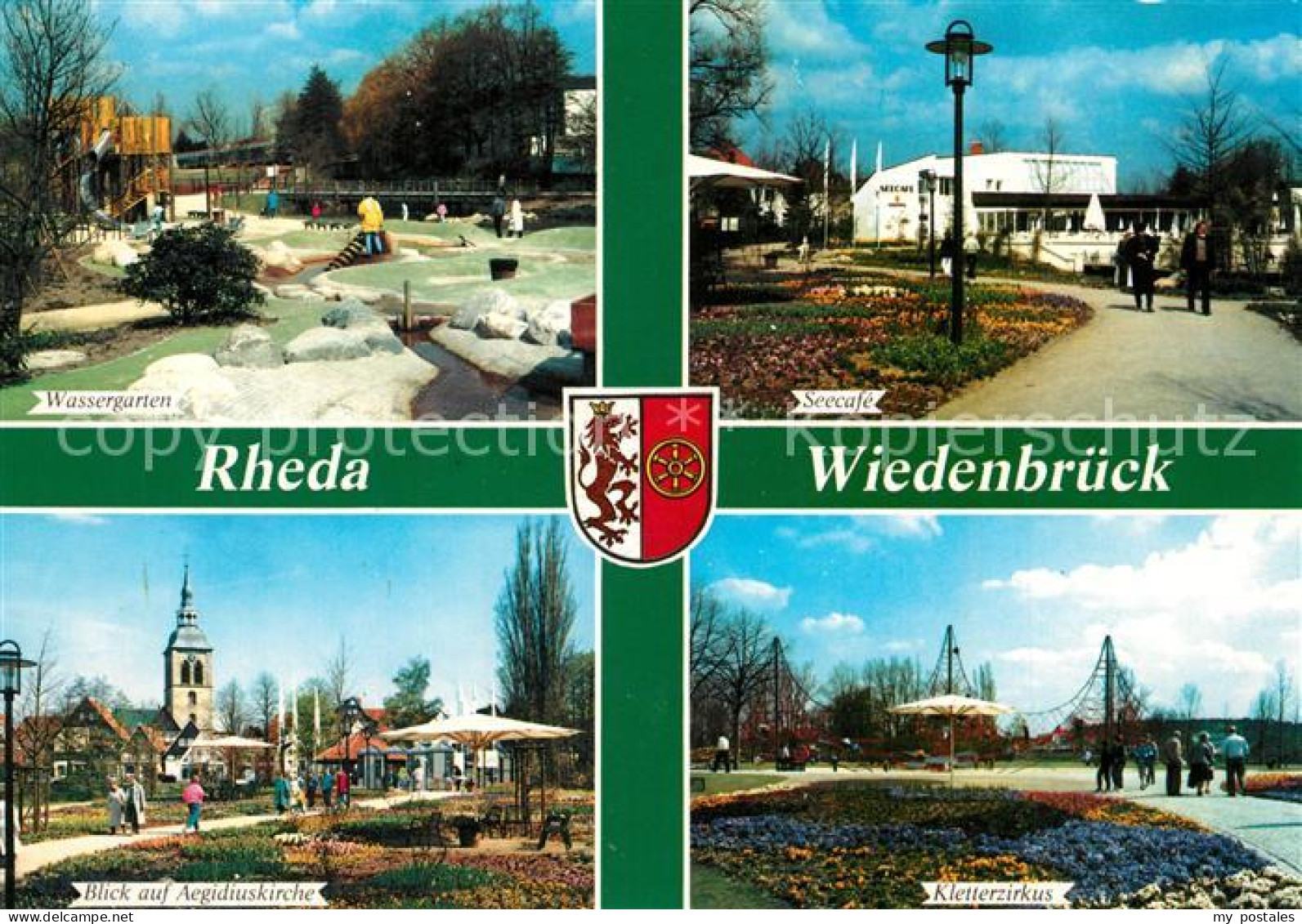 73253468 Rheda-Wiedenbrueck Wassergarten Seecafe Aegidiuskirche Kletterzirkus Rh - Rheda-Wiedenbrueck