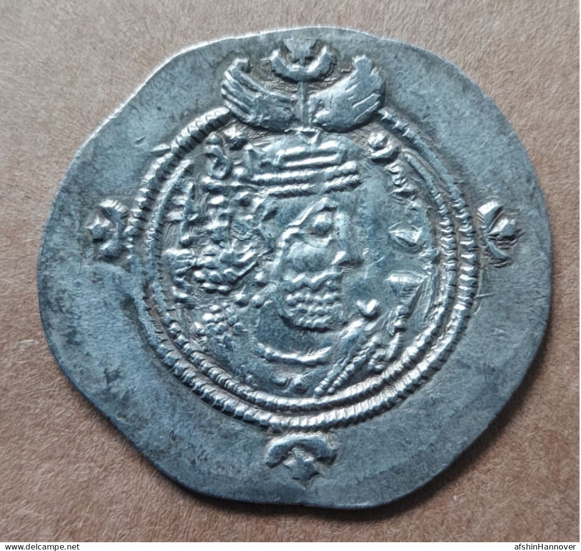 SASANIAN KINGS. Khosrau II. 591-628 AD. AR Silver  Drachm  Year 34 Mint WYHC - Orientale