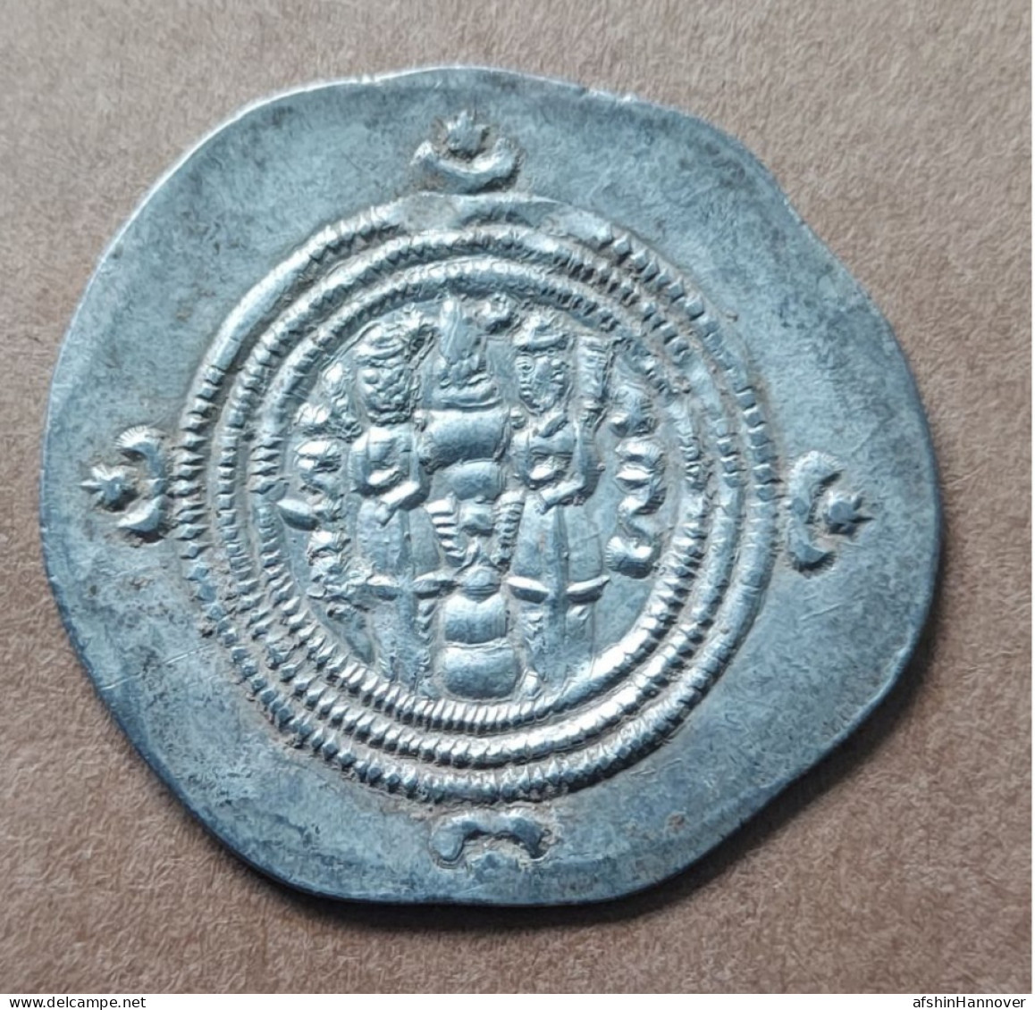 SASANIAN KINGS. Khosrau II. 591-628 AD. AR Silver  Drachm  Year 34 Mint WYHC - Oriental