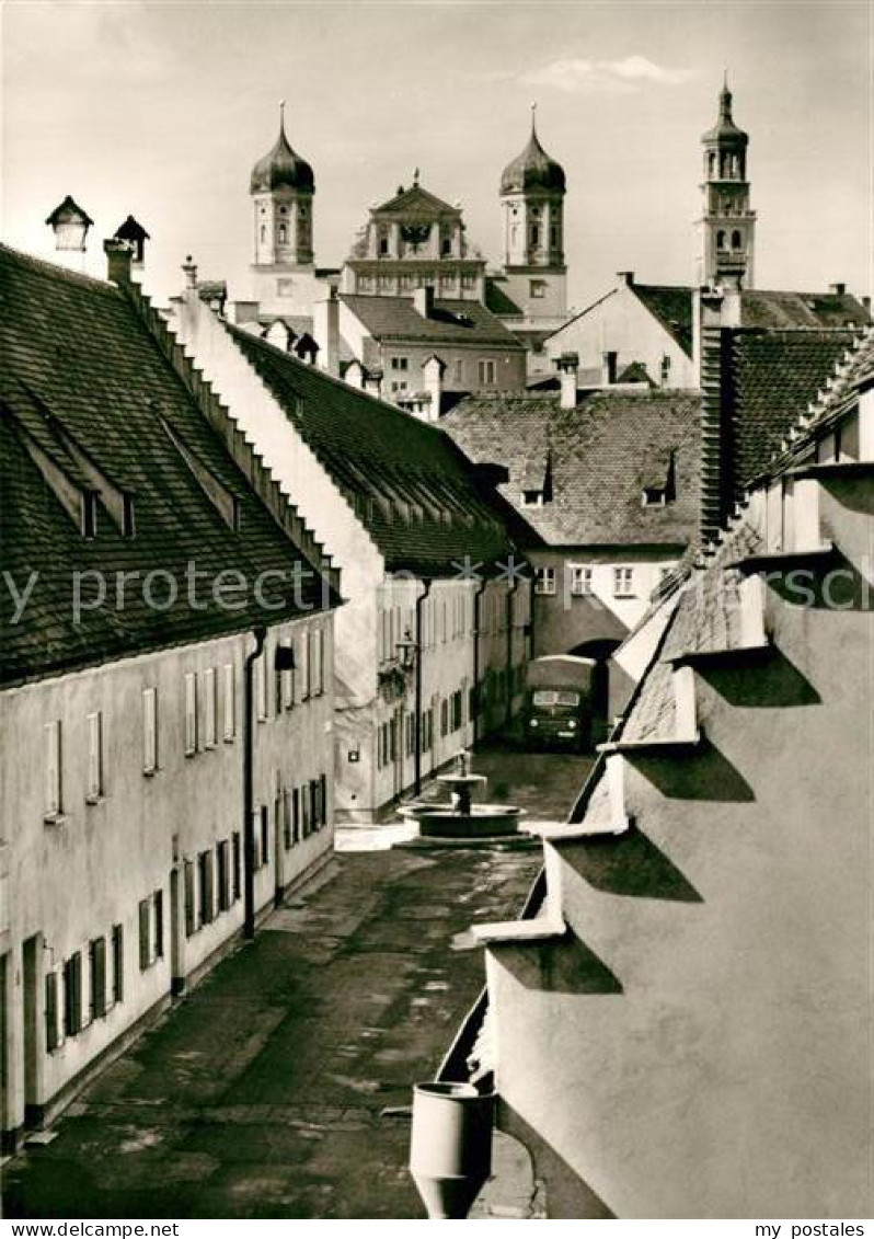 73252479 Augsburg Fuggerei Mit Rathaus Und Perlachturm Augsburg - Augsburg