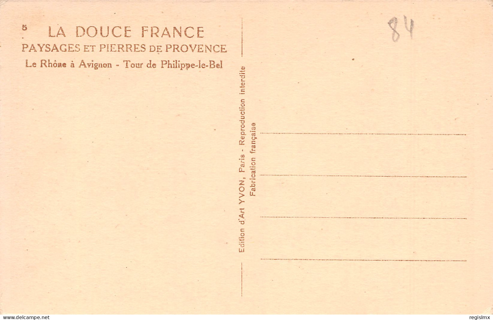 84-AVIGNON LE RHONE TOUR DE PHILIPPE LE BEL-N°T2513-C/0299 - Avignon