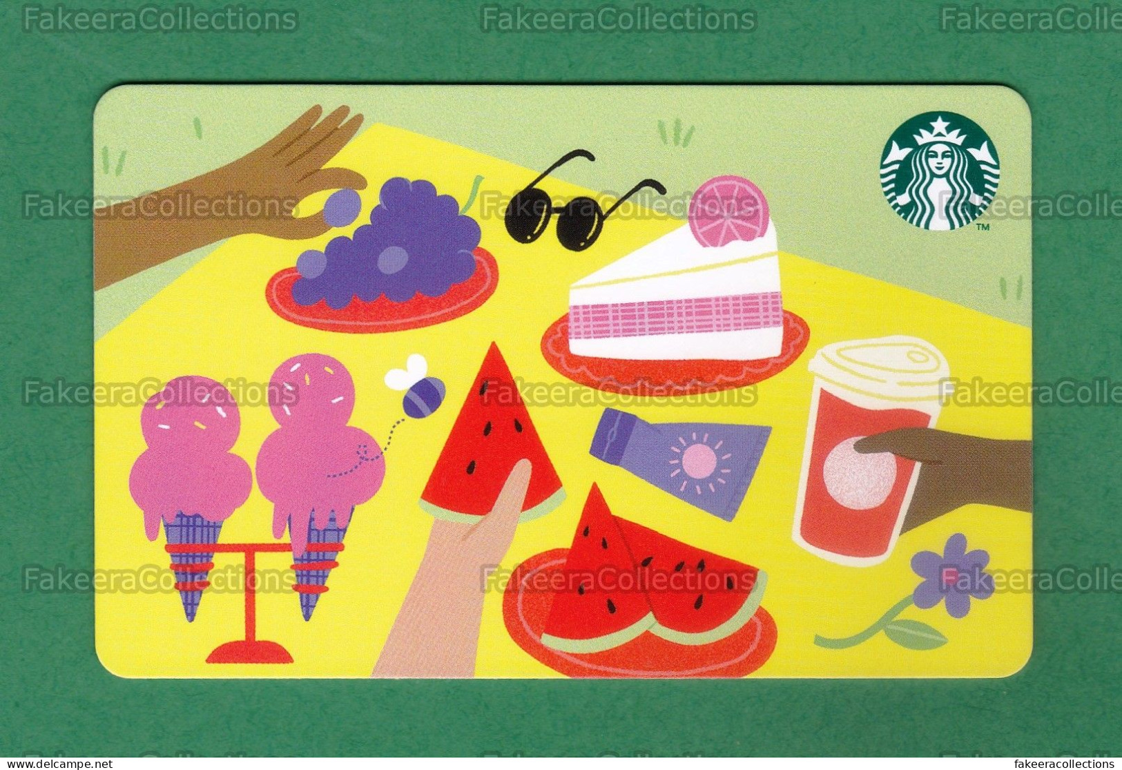 INDIA Inde Indien - Summer Foods - Starbucks Card - CN 2000 , SKU 11154140 23005222 - Unused - Fruits, Ice Cream, Coffee - Gift Cards