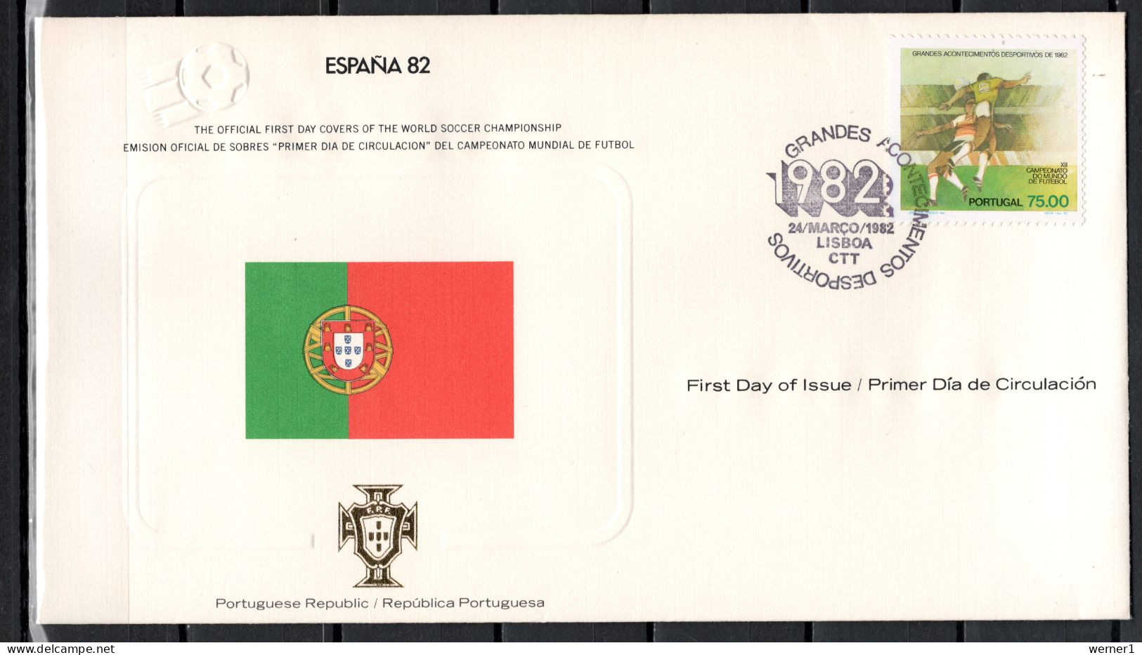 Portugal 1982 Football Soccer World Cup Commemorative FDC - 1982 – Espagne