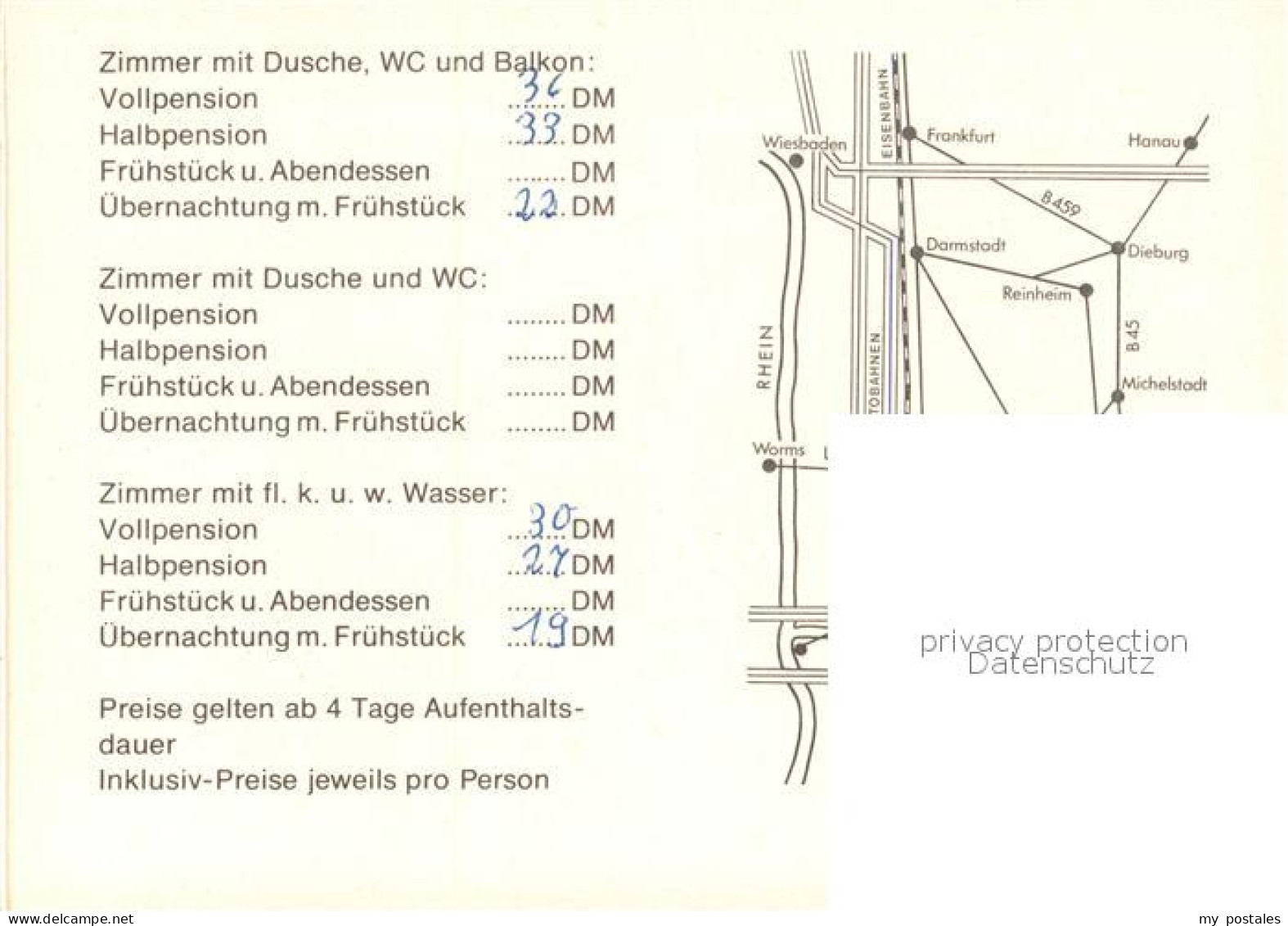 73252364 Aschbach Odenwald Gasthaus Pension Zur Rose Gastraeume Aschbach Odenwal - Other & Unclassified