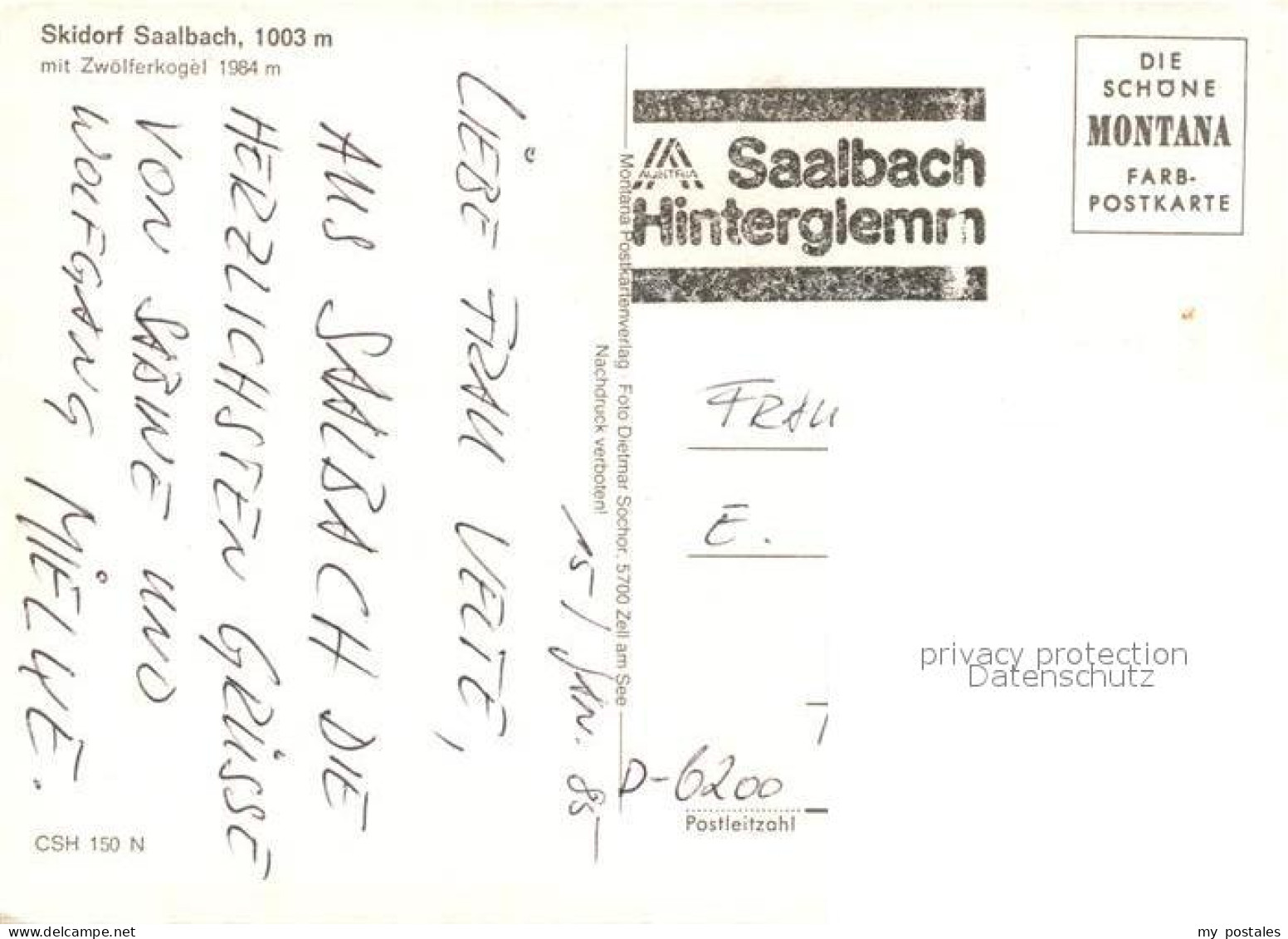 73252286 Saalbach-Hinterglemm Mit Kirche Und Zwoelferkogel Saalbach-Hinterglemm - Other & Unclassified