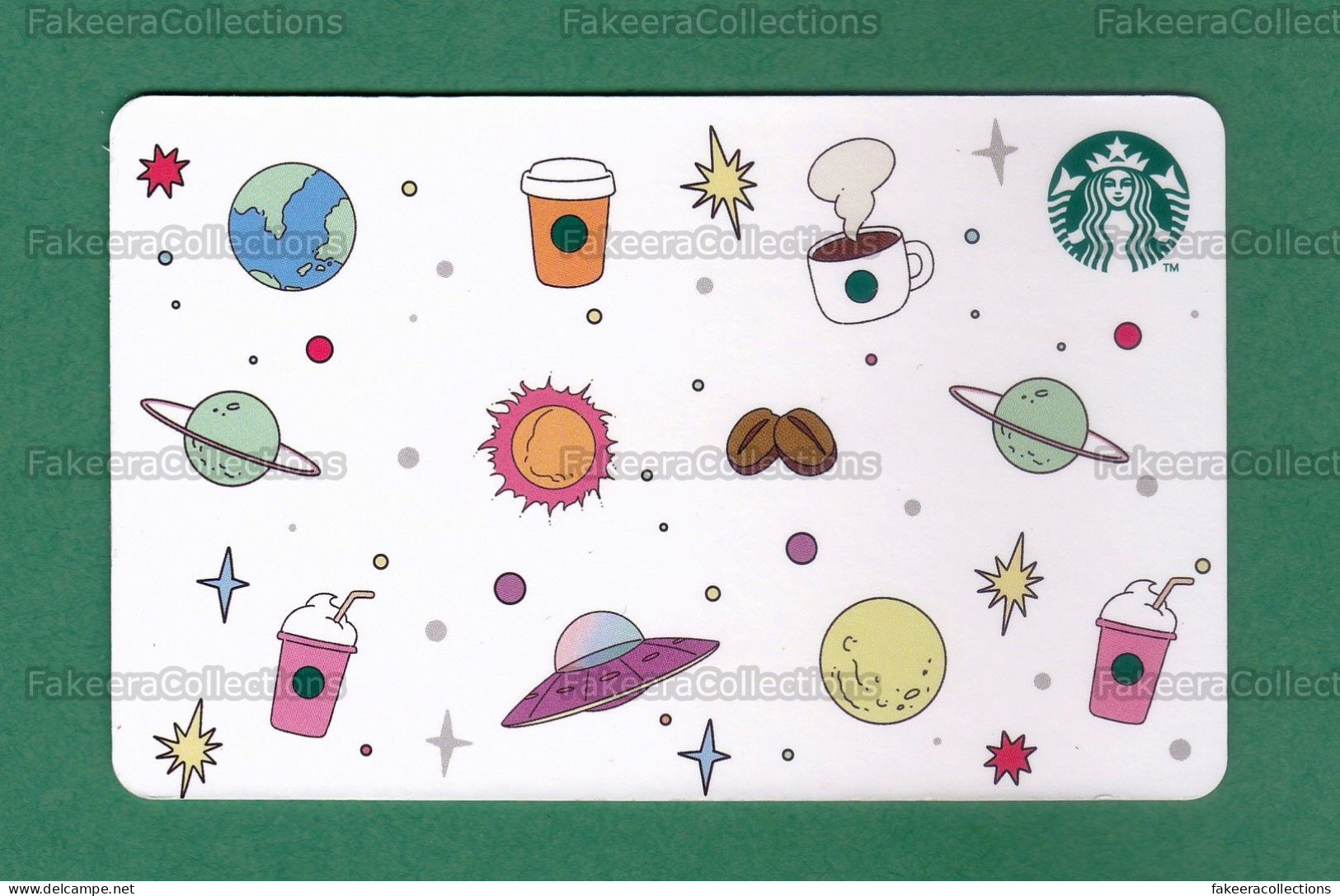 INDIA Inde Indien - Starbucks Gift Card - CN 2000 , SKU 11154130 23005222 - Unused - Coffee, Space Ship, Planets, Stars - Gift Cards
