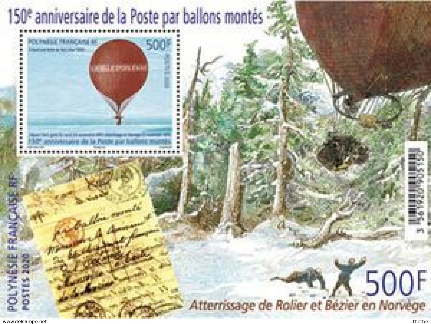 POLYNESIE - A Bord Une Lettre De Paris Pour Tahiti... - Blokken & Velletjes