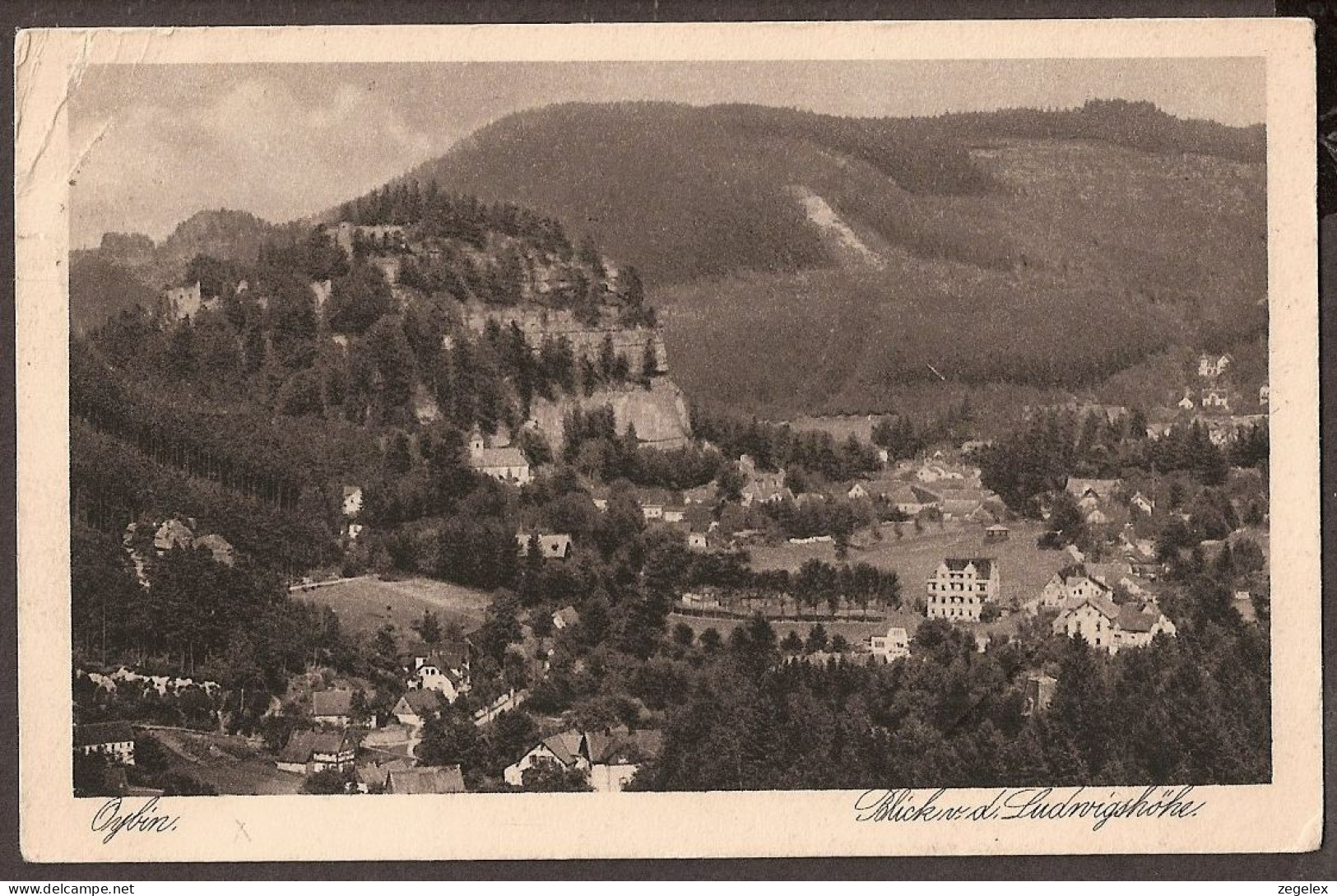 Oybin 1924 - Blick V.d. Ludwigshöhe - Oybin