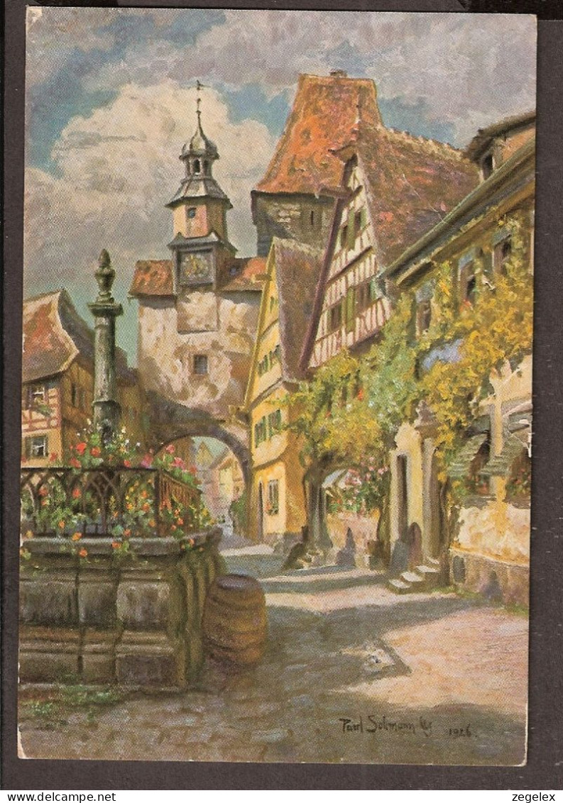 Rothenburg O. Tbr- Röderbogen Mit Markusturm - Illustr. Paul Sollmann 1926 See Description - Rothenburg O. D. Tauber