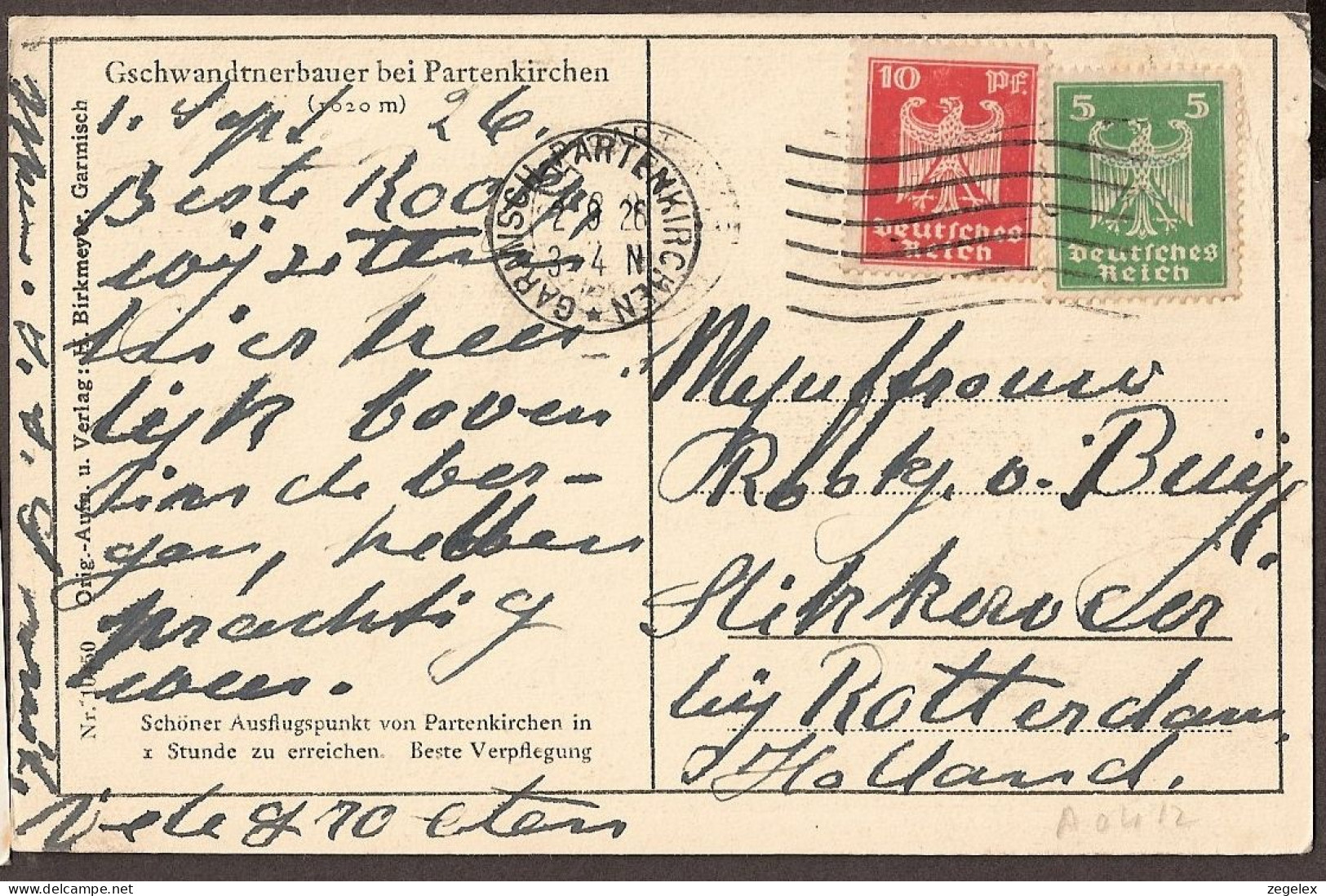 Gschwandtnerbauer Bei Partenkirchen - 1926  - Garmisch-Partenkirchen