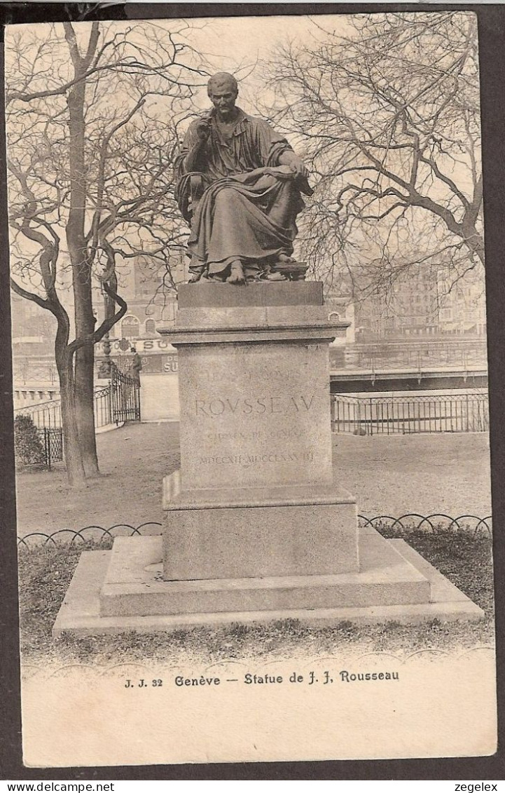 Genève - Genova, Genf - Statue De J.J. Rousseau - Genova (Genua)