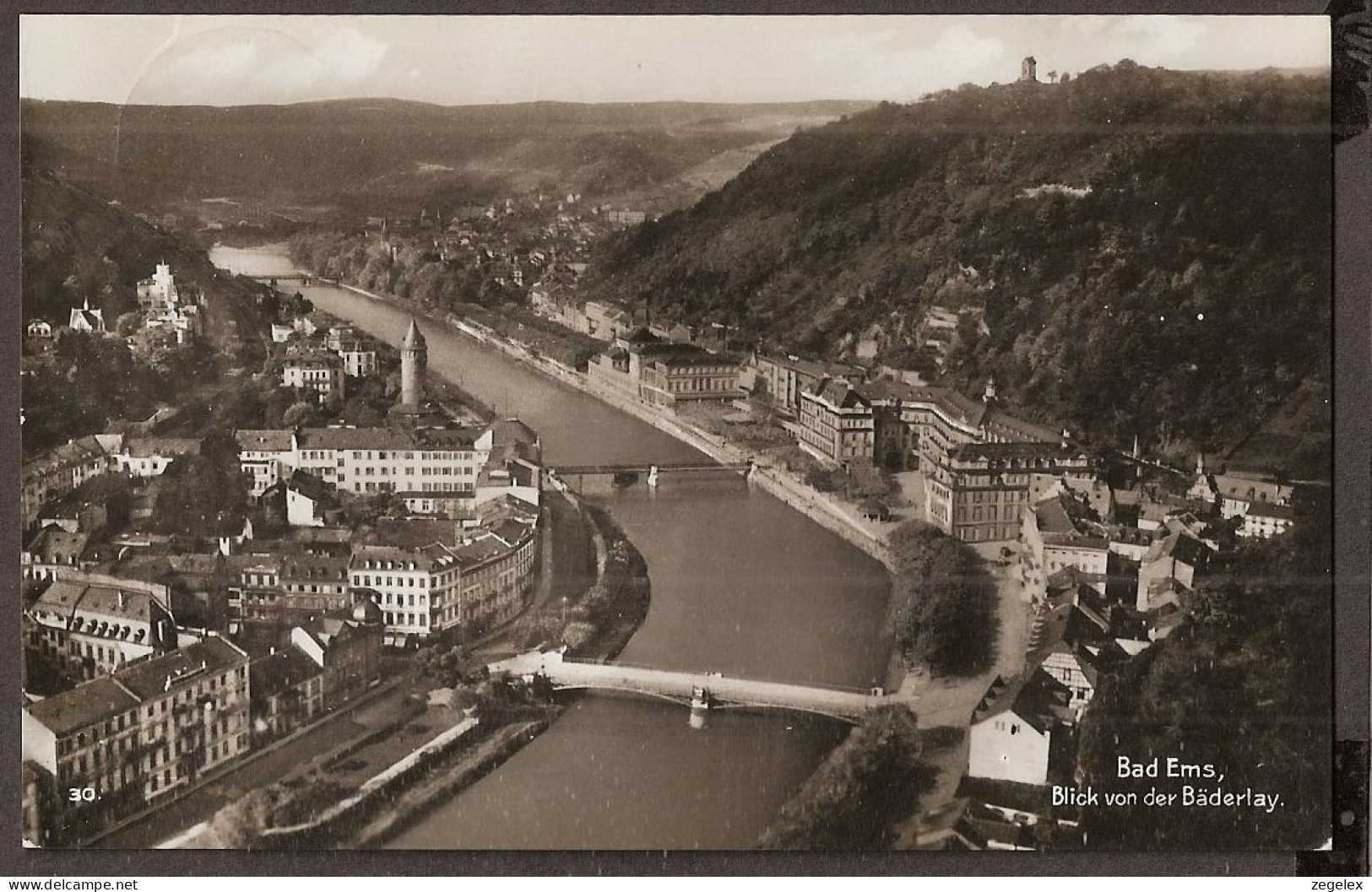 Bad Ems 1932 - Blick Von Der Bäderlay - Bad Ems