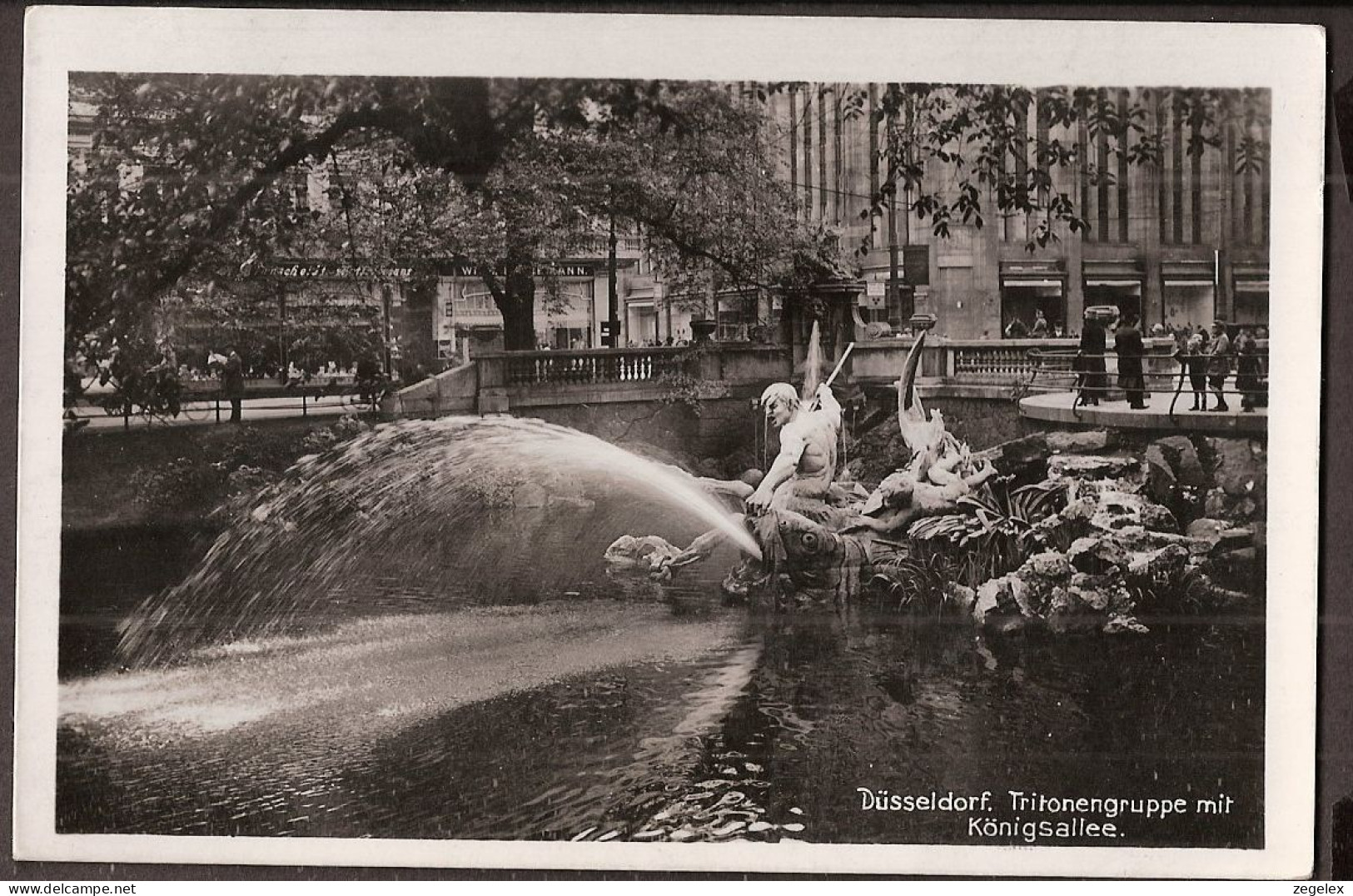 Düsseldorf 1940, Tritonengruppe Mit Königsallee - Duesseldorf