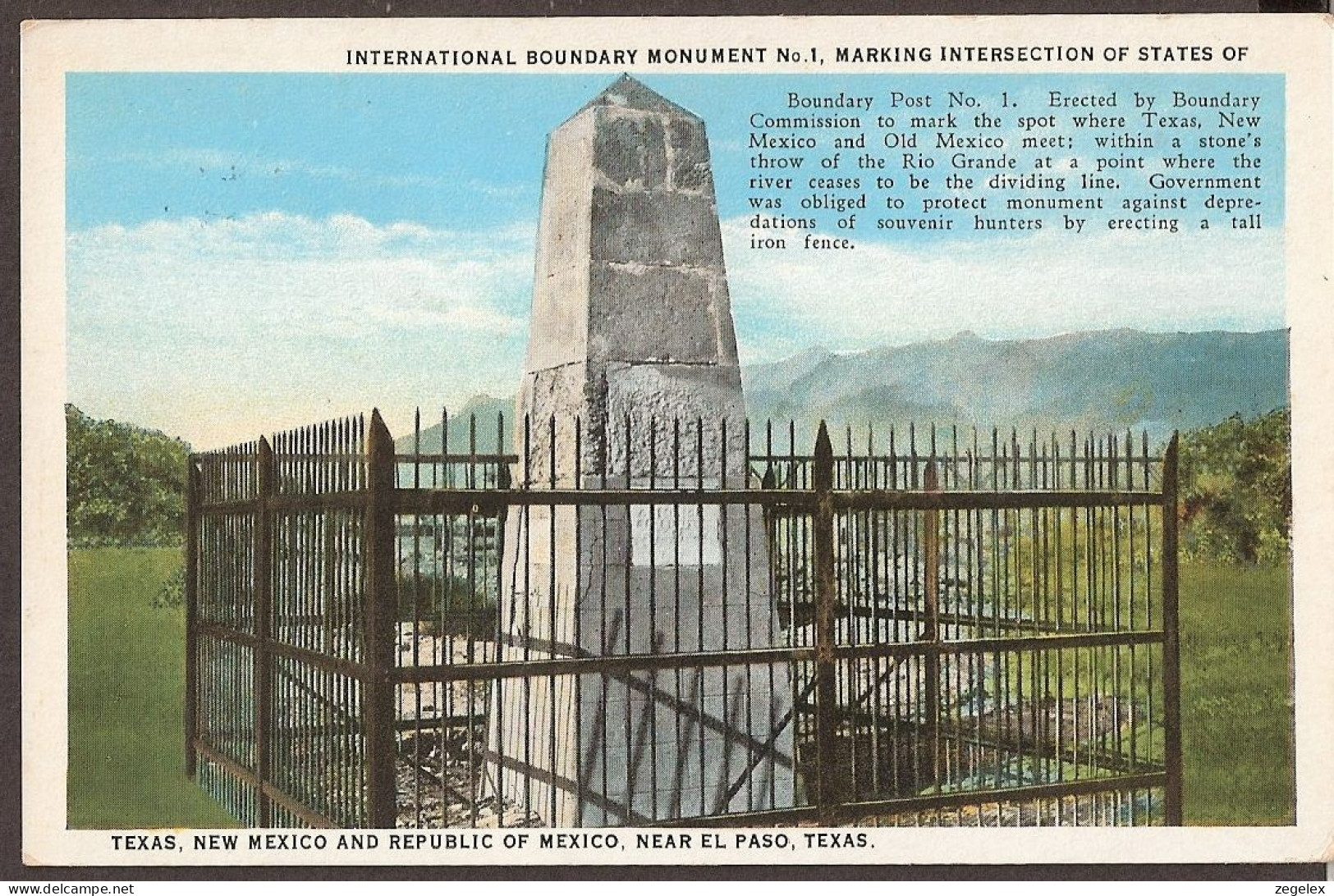 Intersection Of States Of Texas, New Mexico And Republic Of Mexico - Near El Paso, Texas - Otros & Sin Clasificación