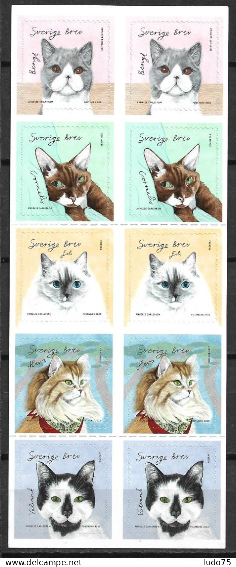 SWEDEN SUEDE SCHWEDEN 2024 Cats Chats Katzen Booklet Carnet Markenheft Mint/neuf/ungest. - Gatti