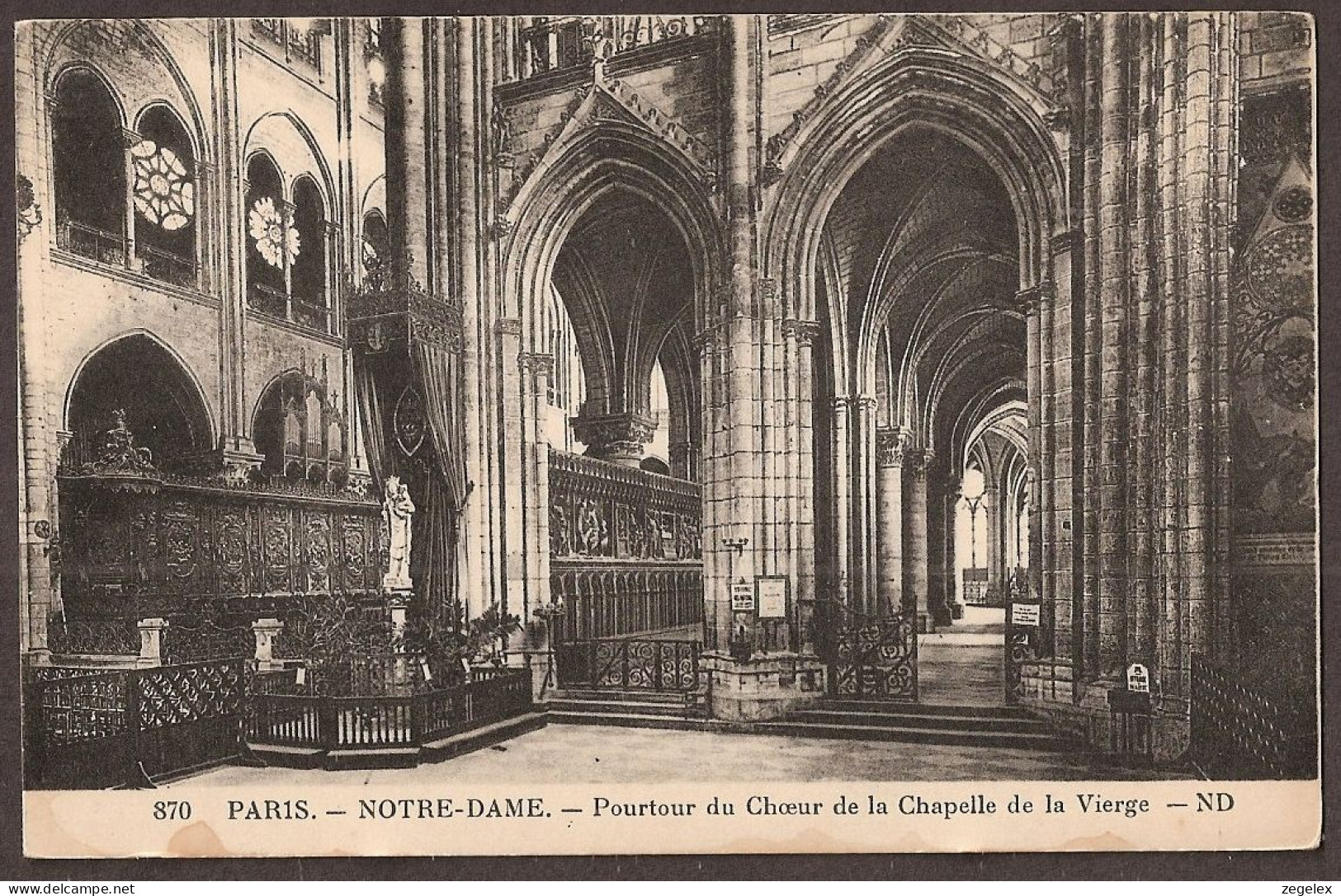 Paris - Notre Dame - Pourtour Du Choeur De La Chapelle De La Vièrge  - Notre-Dame De Paris