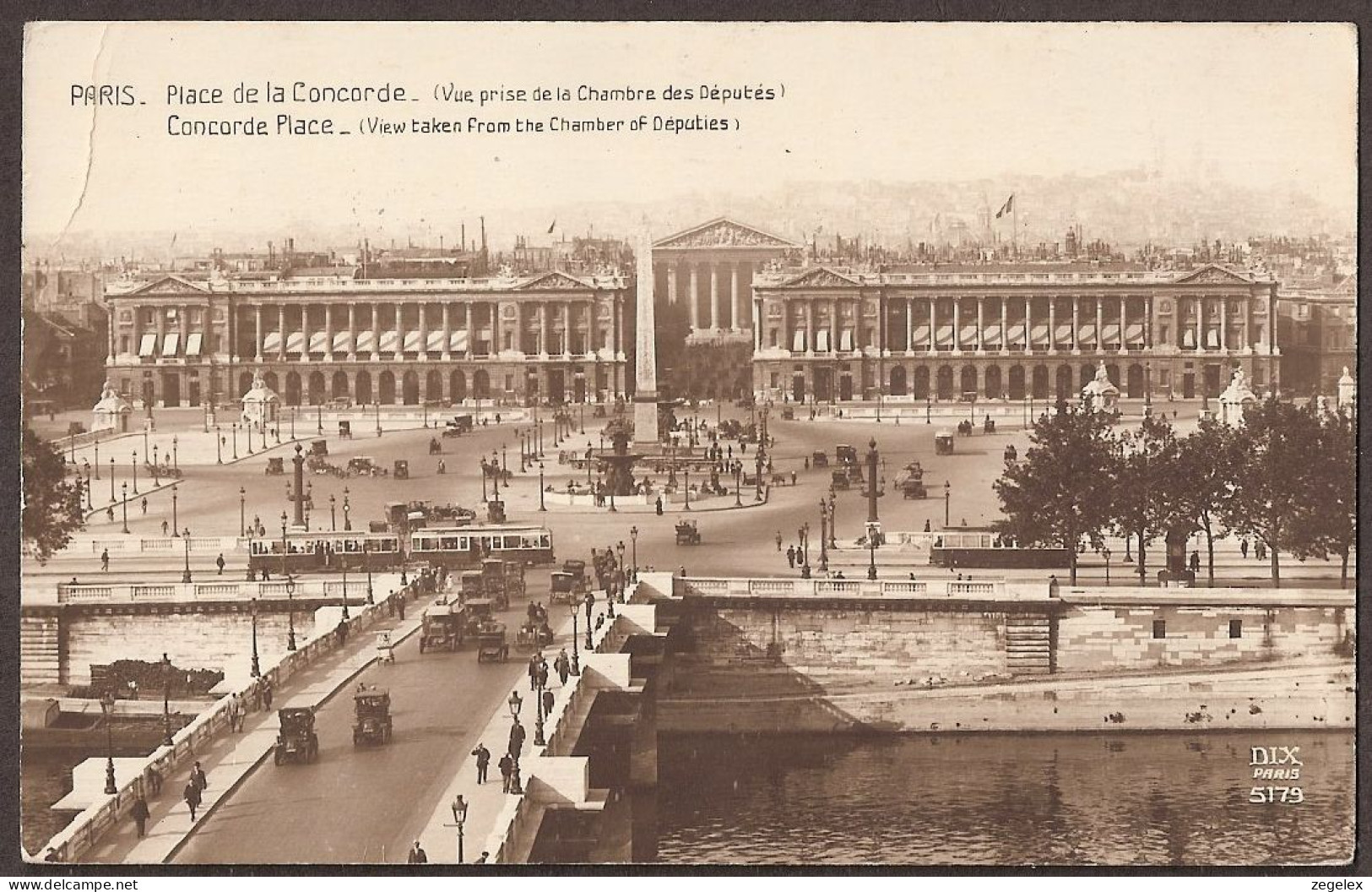 Paris 1922 - Place De La Concorde  Avec Des Trams - Strassenbahn - Animiert, Animé - Squares