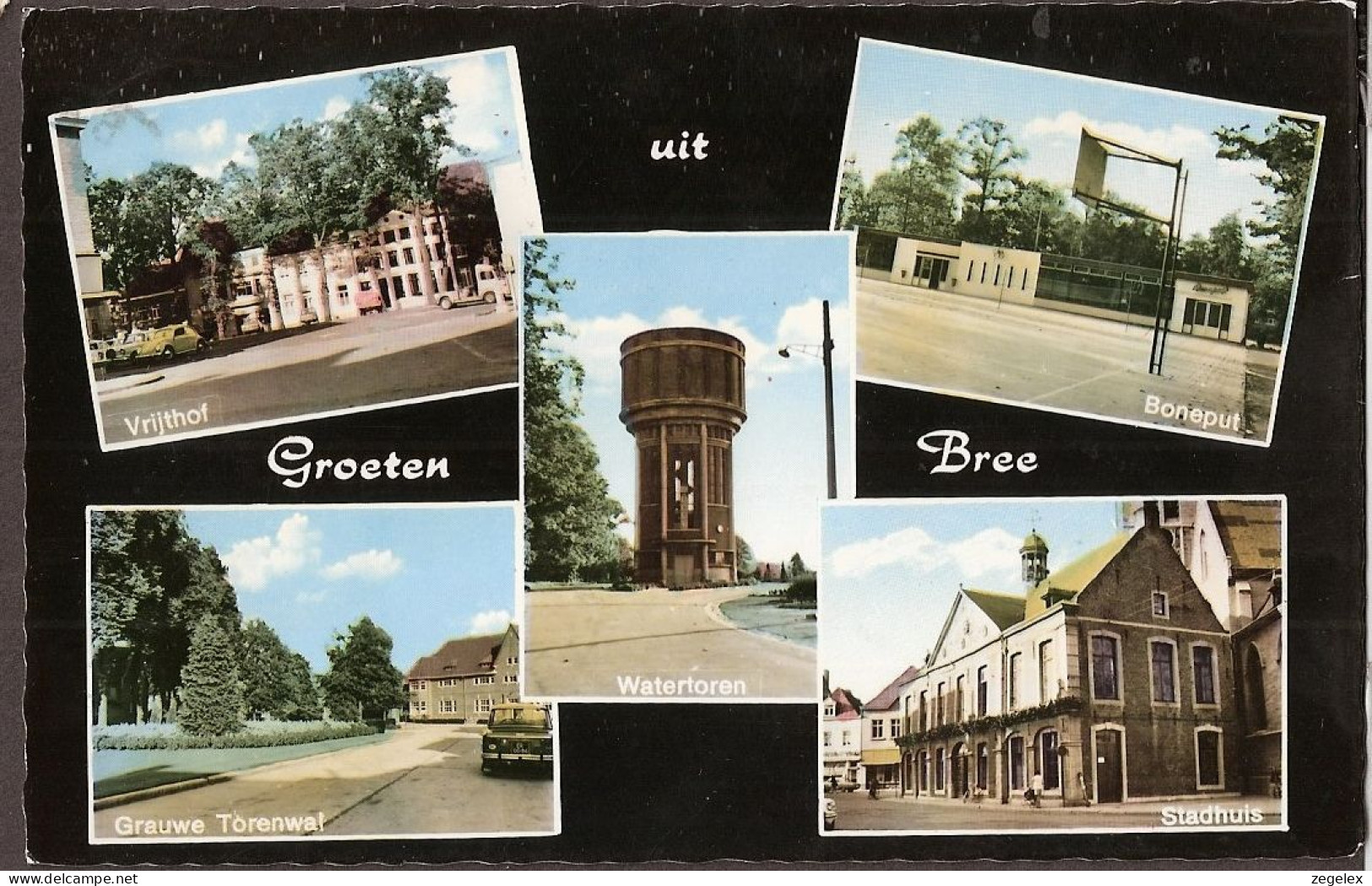 Bree - Vrijthof, Boneput, Grauwe Torenwal, Watertoren, Stadhuis - Bree