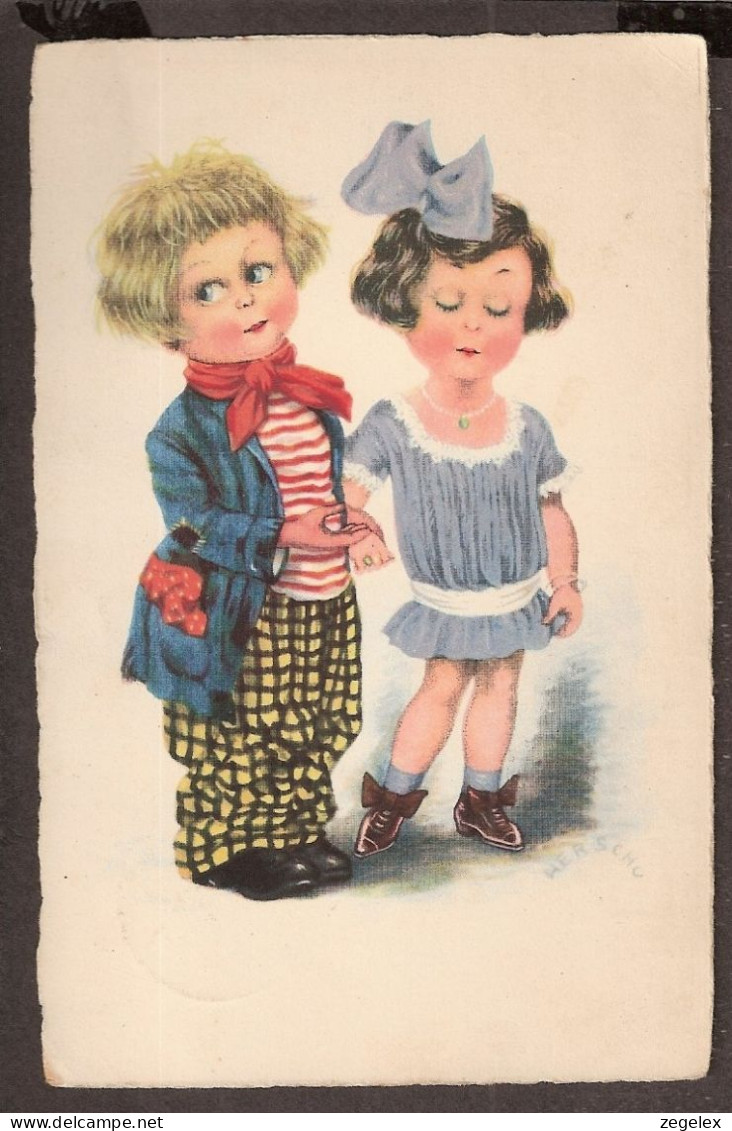 Des Enfants - Jolie Carte Postale Ancienne 1930 - Vintage Card - Children's Drawings