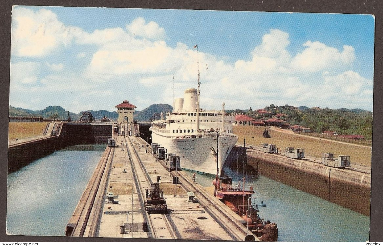 Panama Canal 1959 - Mirafiores Lock - S.s. Kungsholm - Panama
