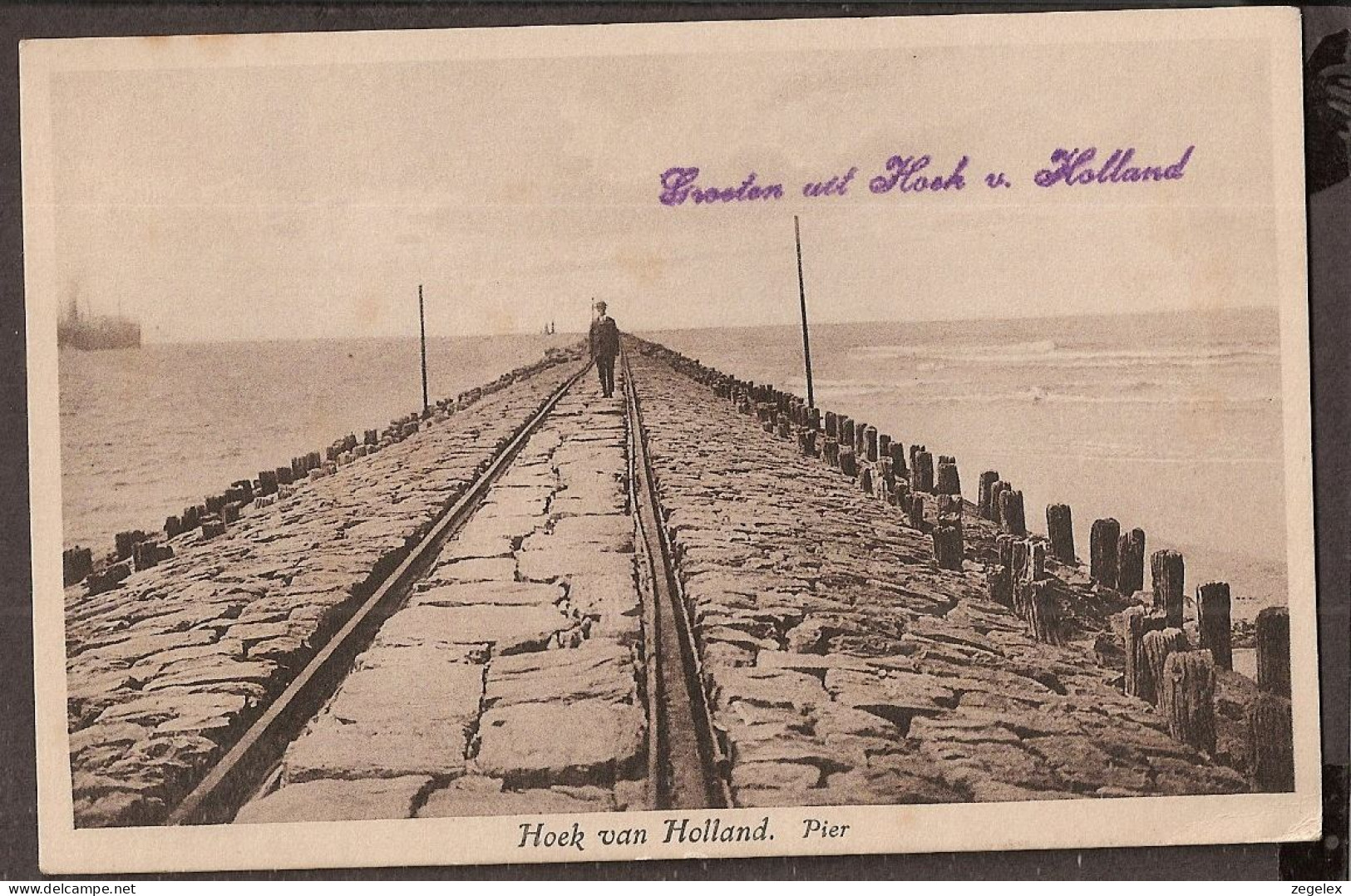Hoek Van Holland 1930  - Pier Met Rails - Hoek Van Holland