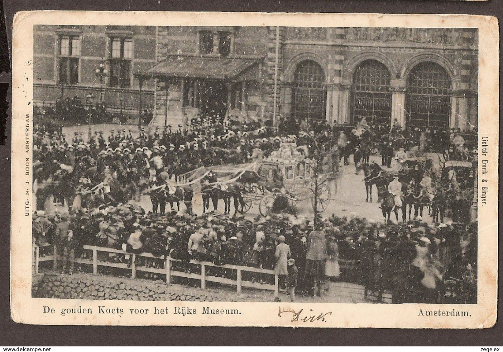 Amsterdam - Gouden Koets Voor Het Rijksmuseum - 1901 - Amsterdam